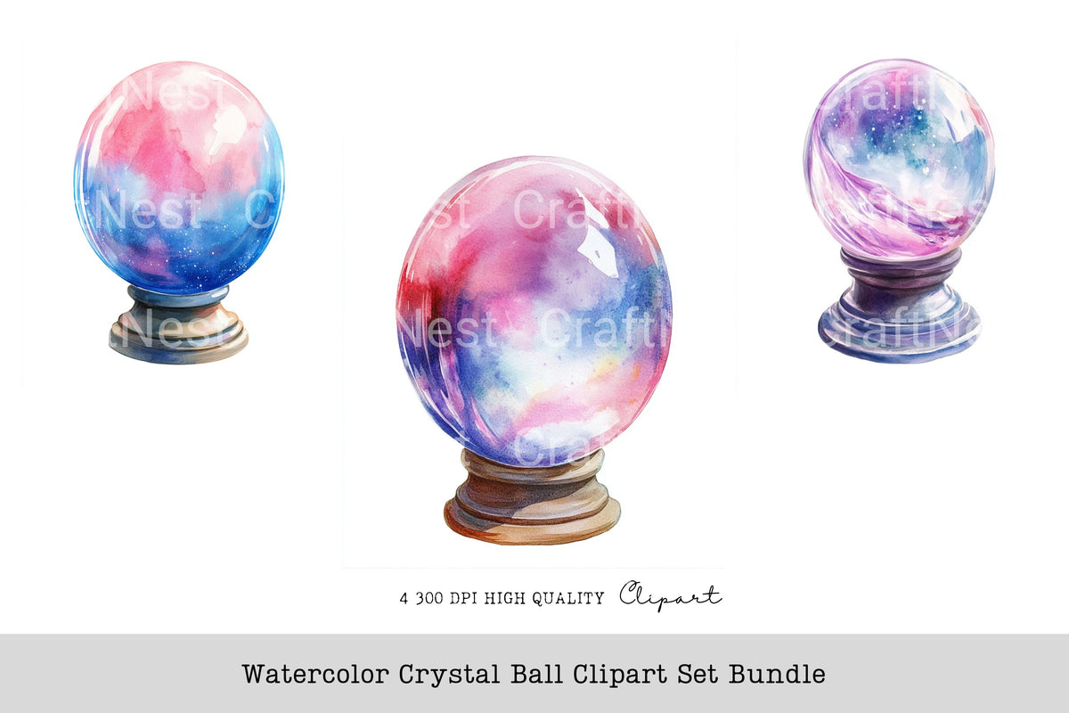 Crystal Ball Clipart Bundle