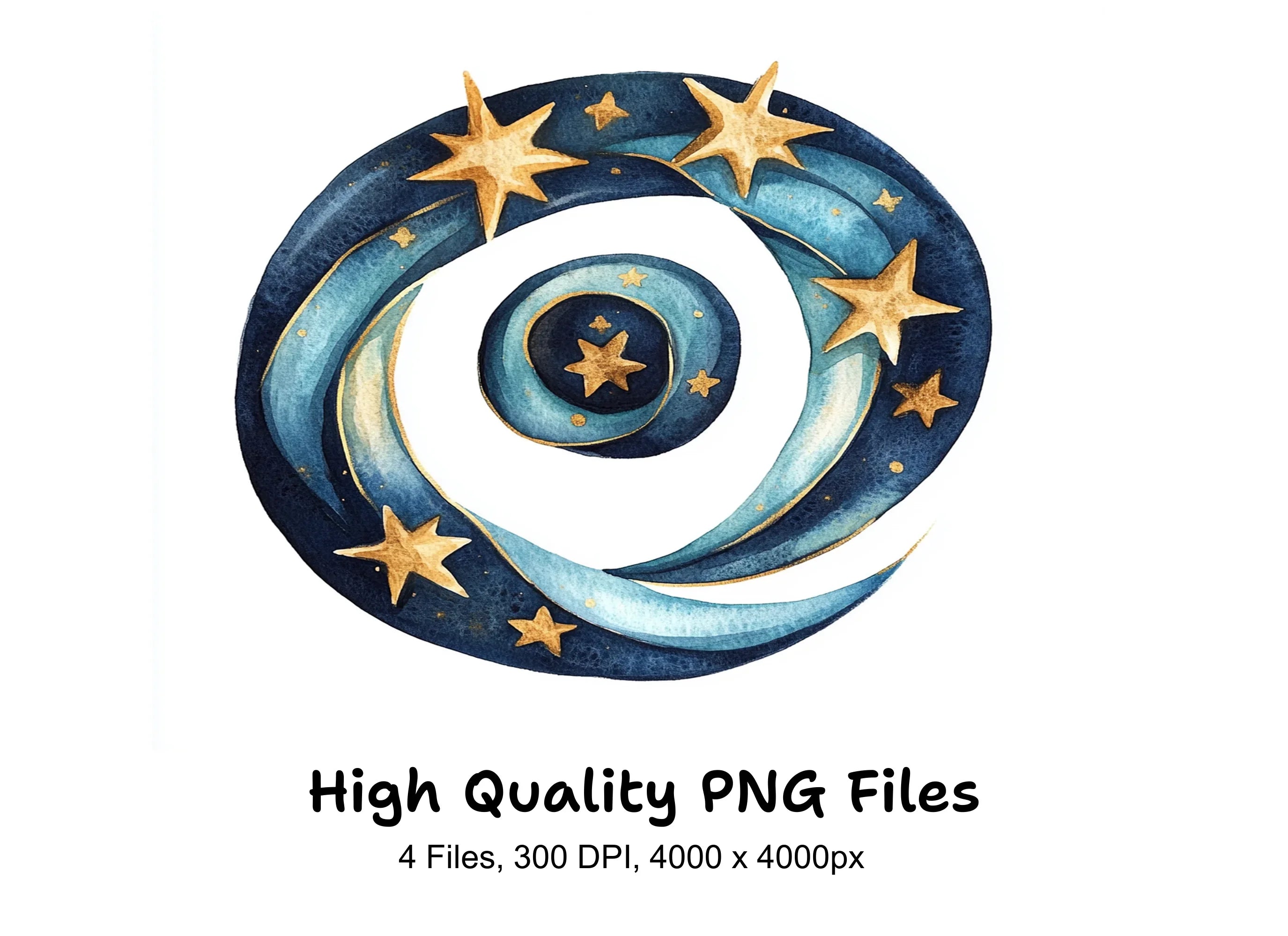 Magical Swirls and Stars Clipart Bundle
