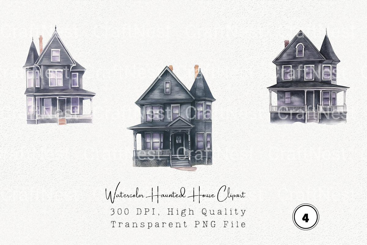 Haunted House Clipart Bundle