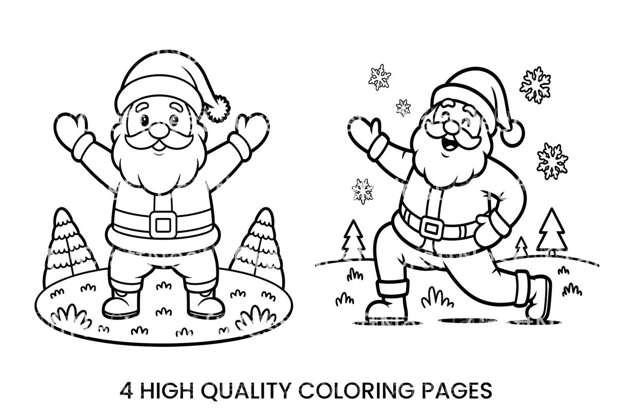 Jolly Santa Claus Winter Coloring Books