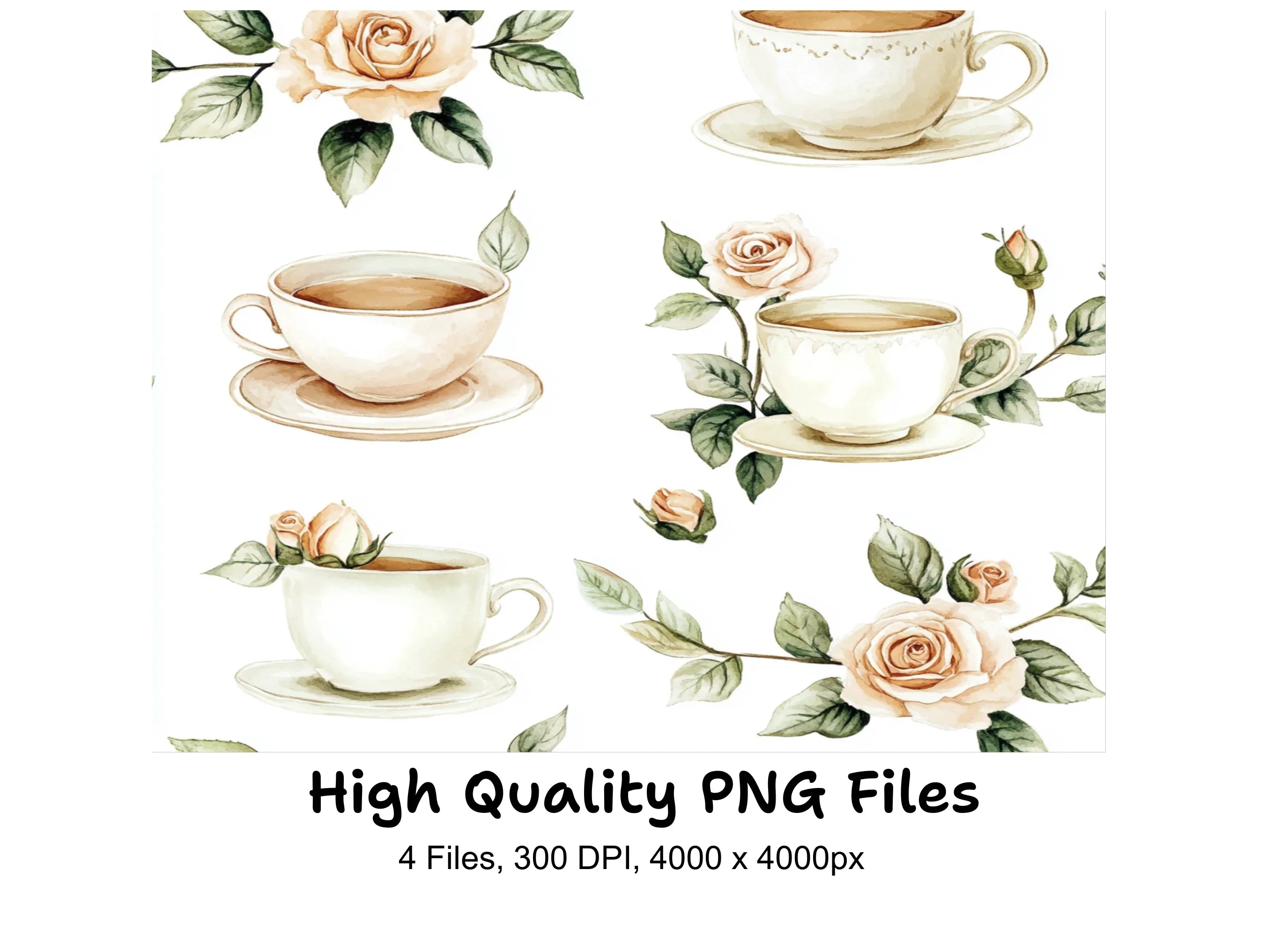 Elegant Tea Party Clipart Bundle