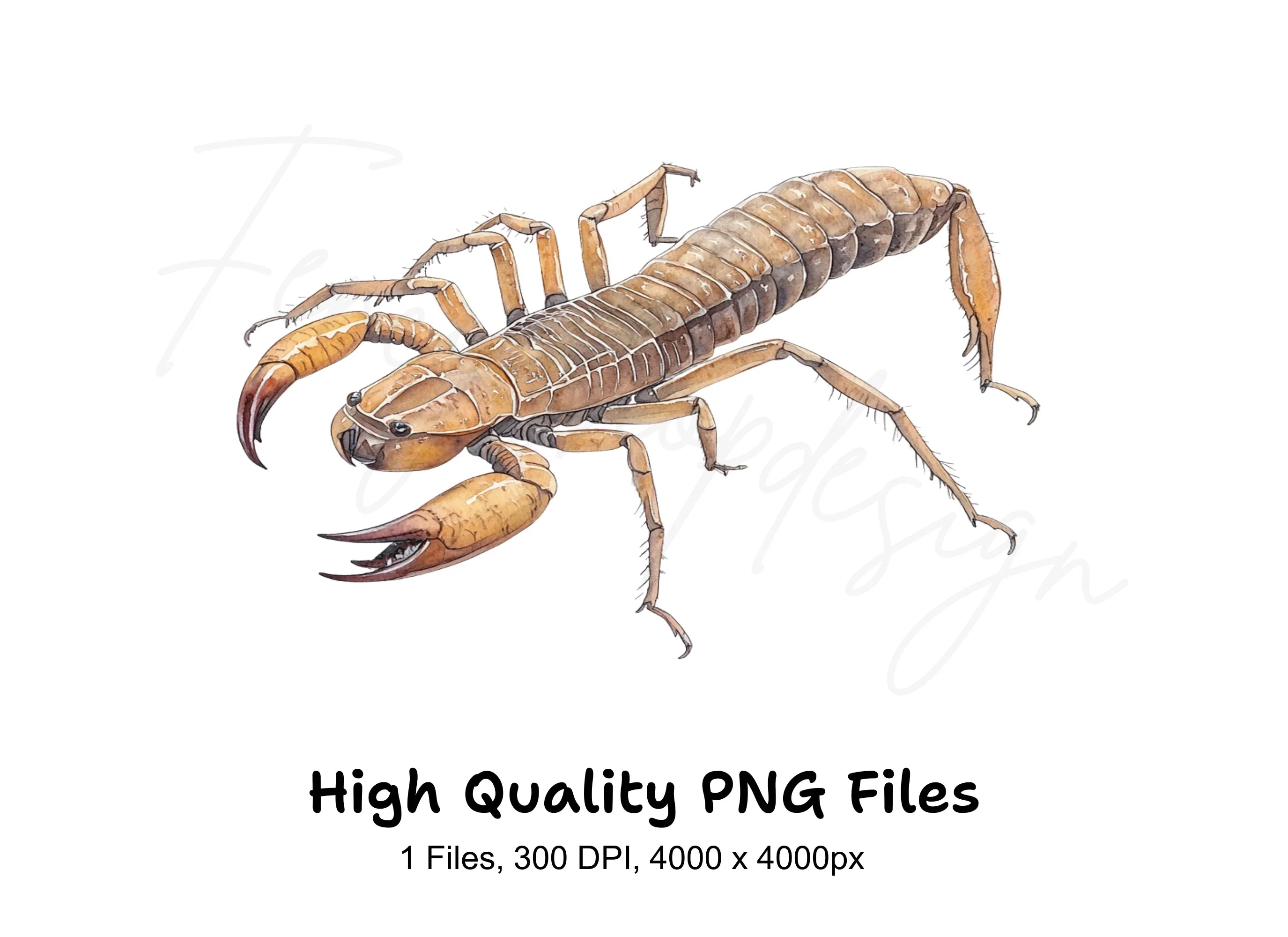 Detailed Solifugae Illustration Clipart Bundle