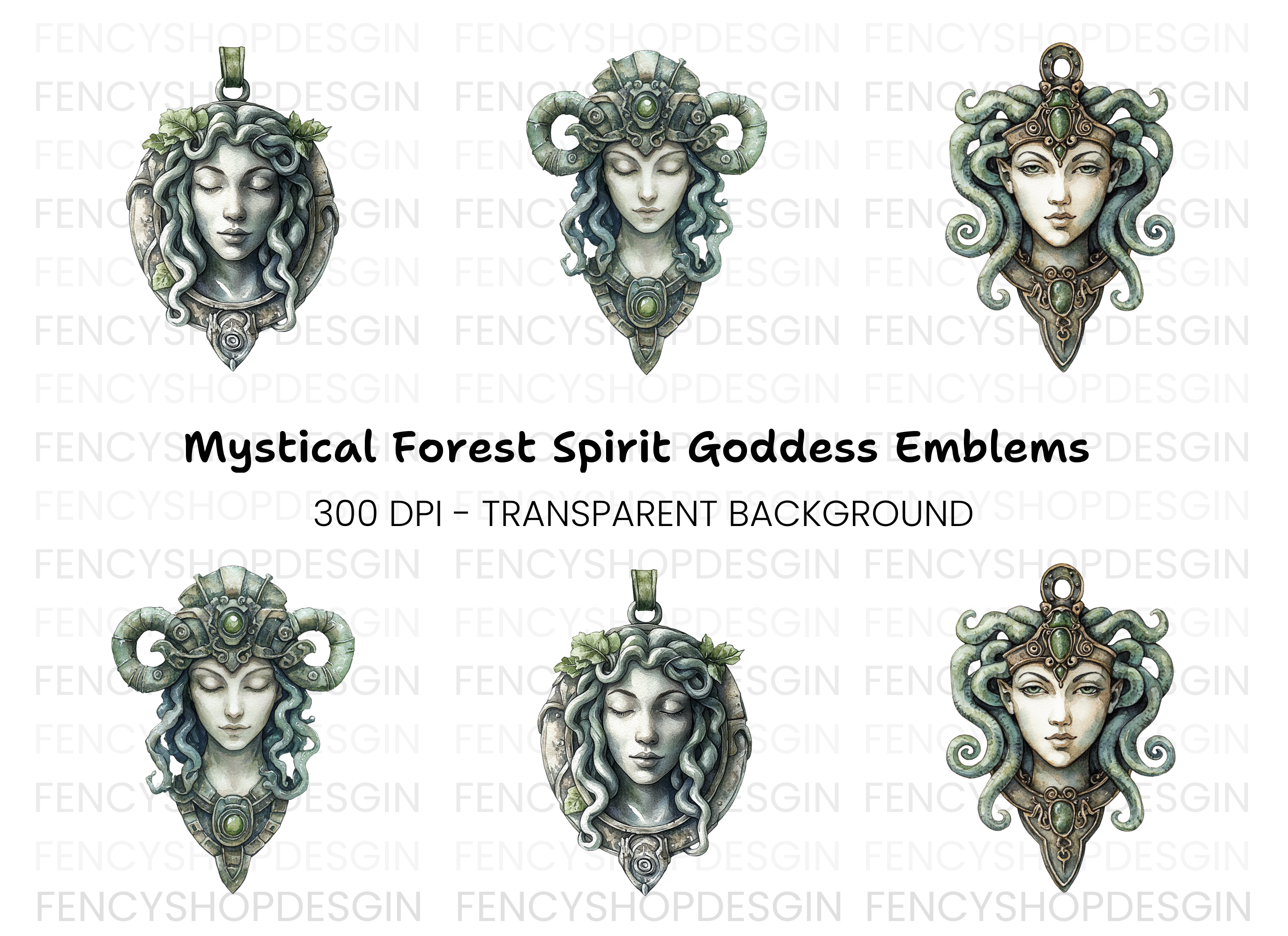 Goddess and Horned Deity Clipart Bundle