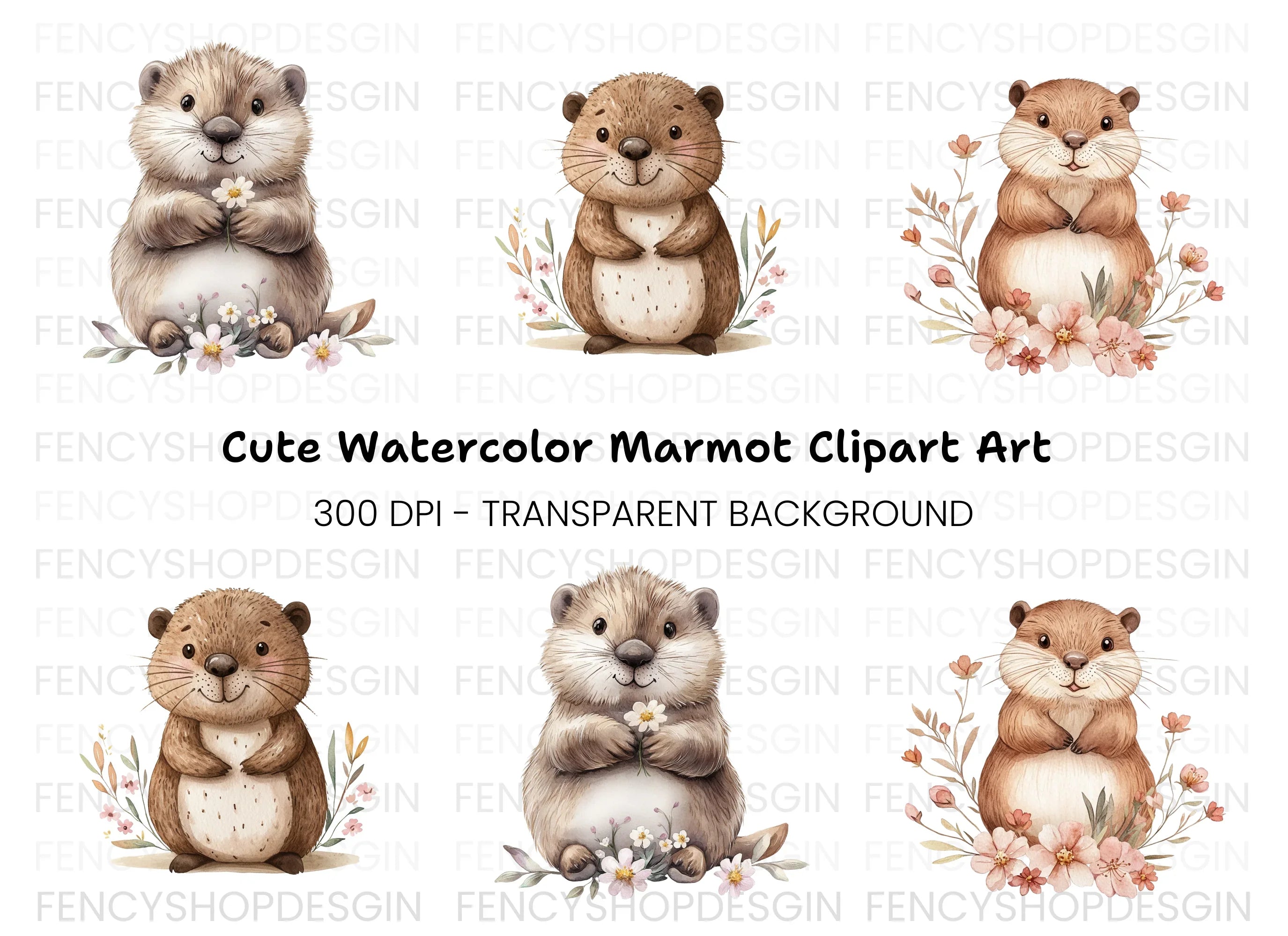 Cute Otter Clipart Bundle