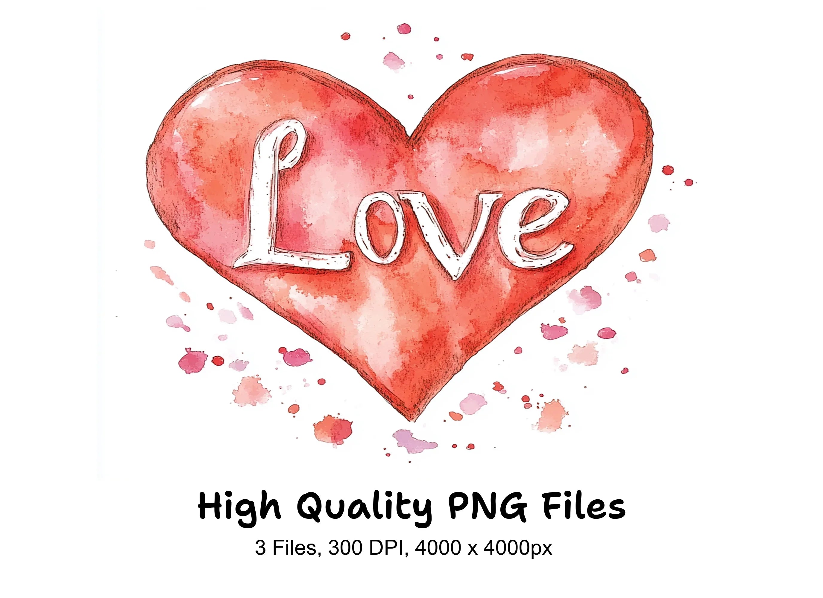 Love Hearts Clipart Bundle