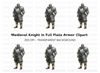 Medieval Knight Armor Clipart Bundle