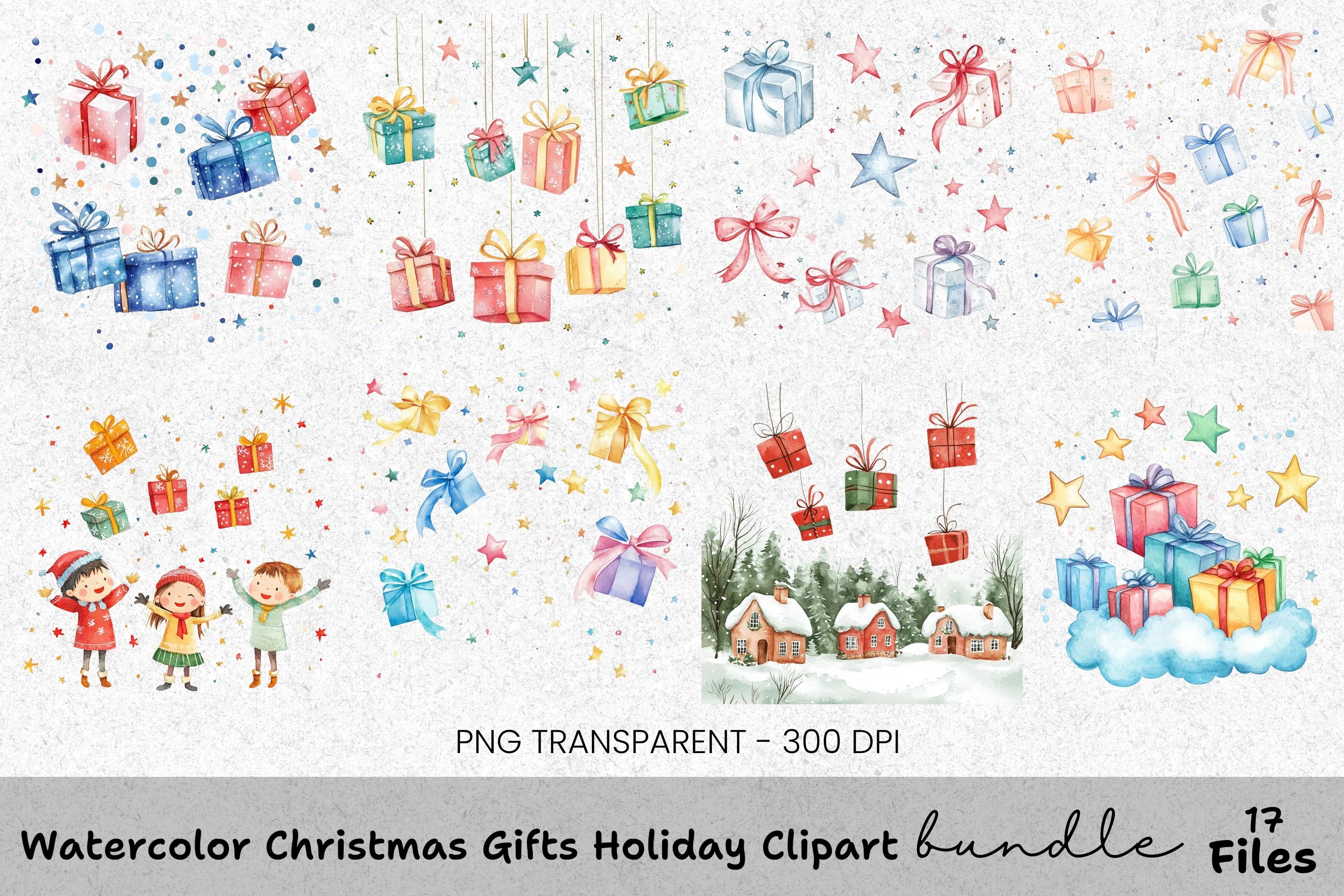 Winter Wonderland Gifts Clipart Bundle