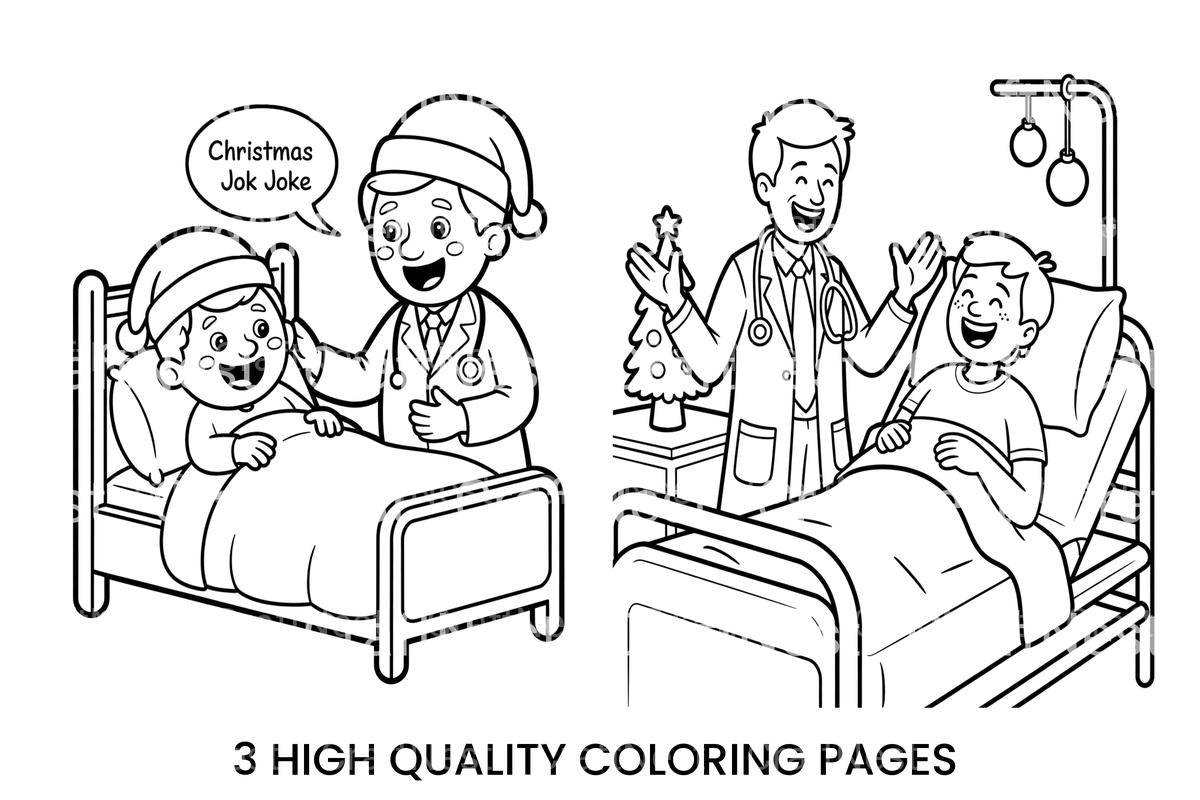 Christmas Jokes Doctor Visit Coloring Books