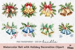 Holiday Bell Decoration Clipart Bundle - CraftNest - Digital Crafting and Art