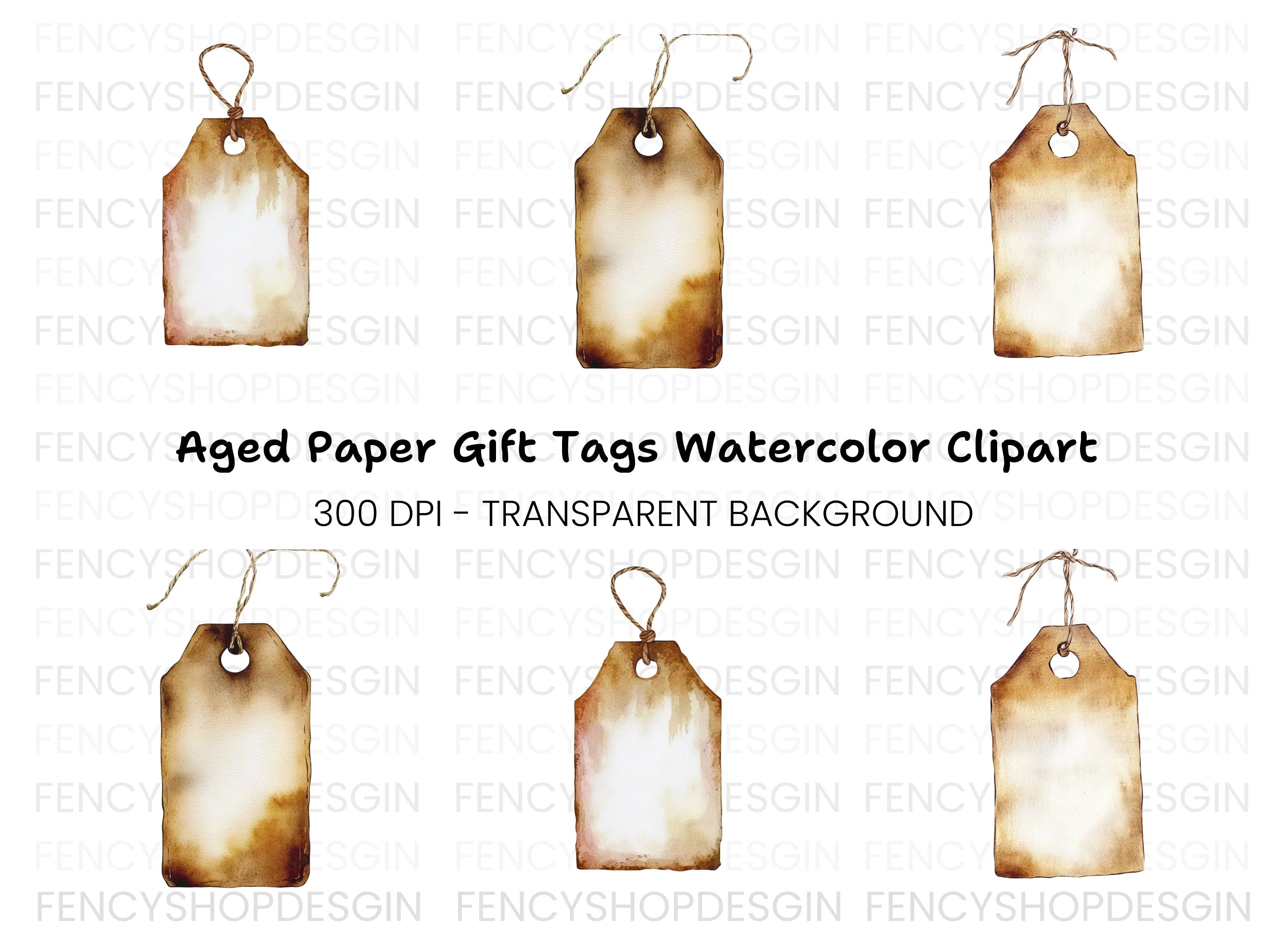 Vintage Tags Clipart Bundle