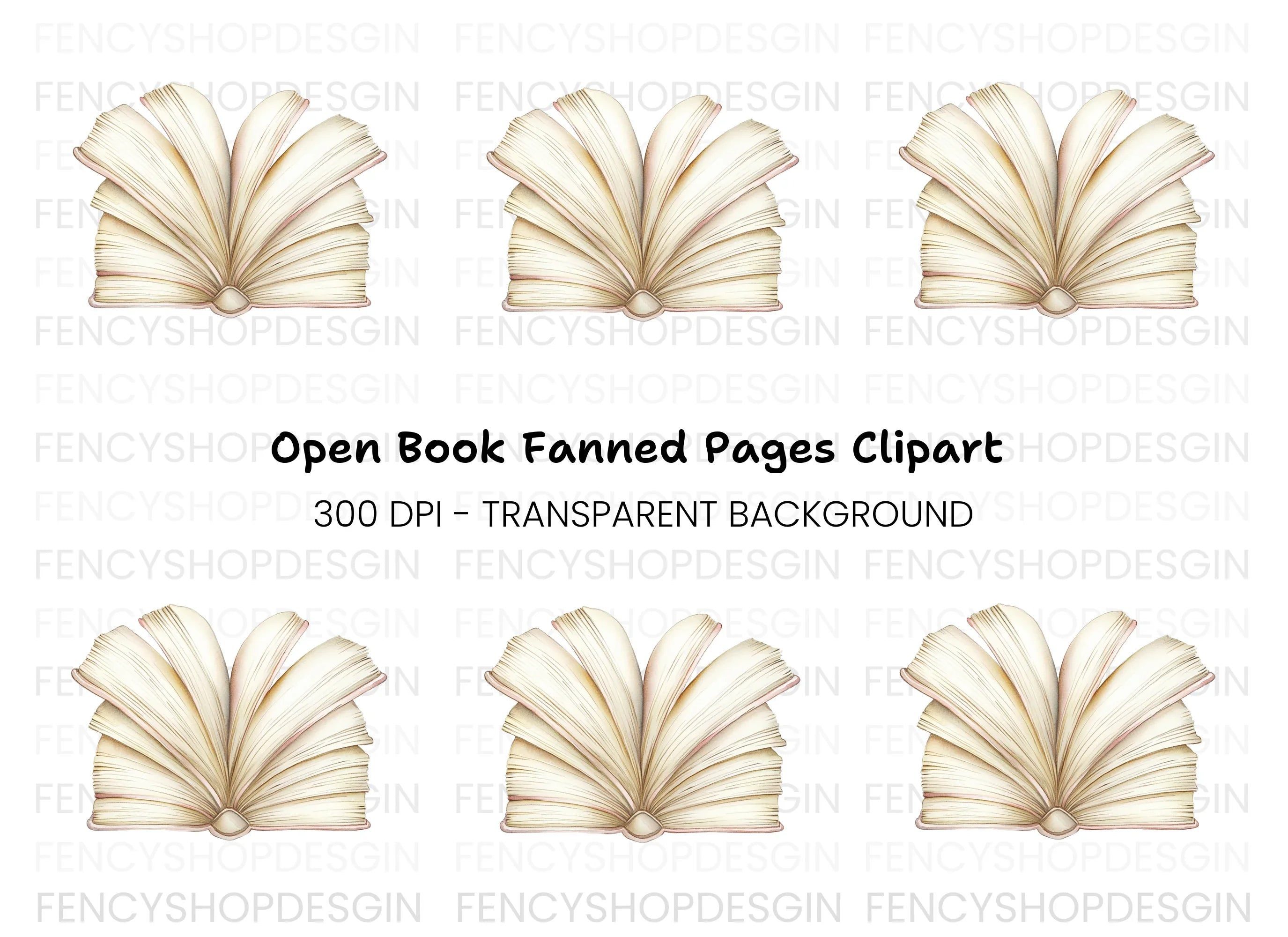 Open Book Clipart Bundle