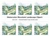 Green Hills and Castle Landscape Clipart Bundle