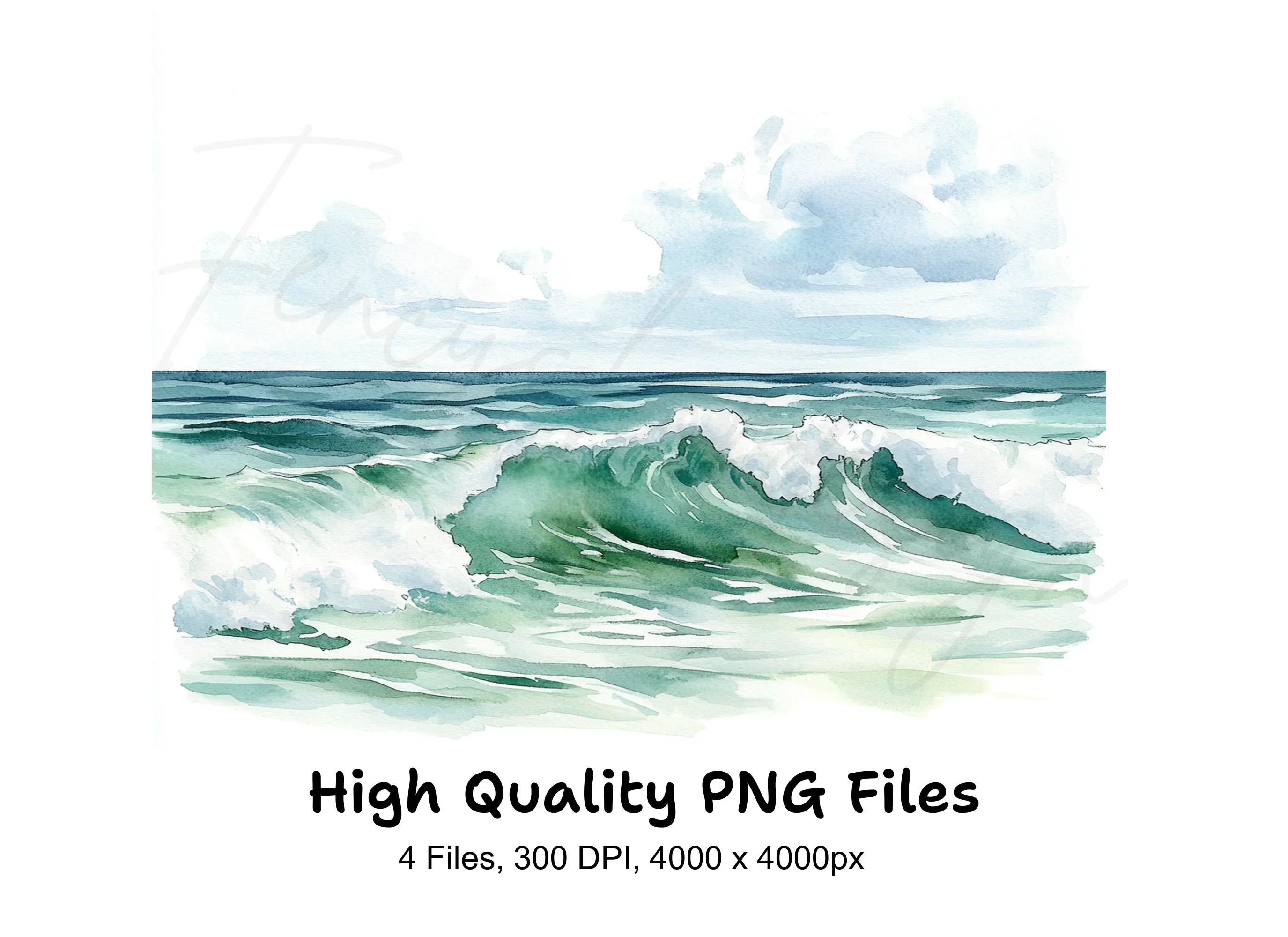 Ocean Waves Clipart Bundle
