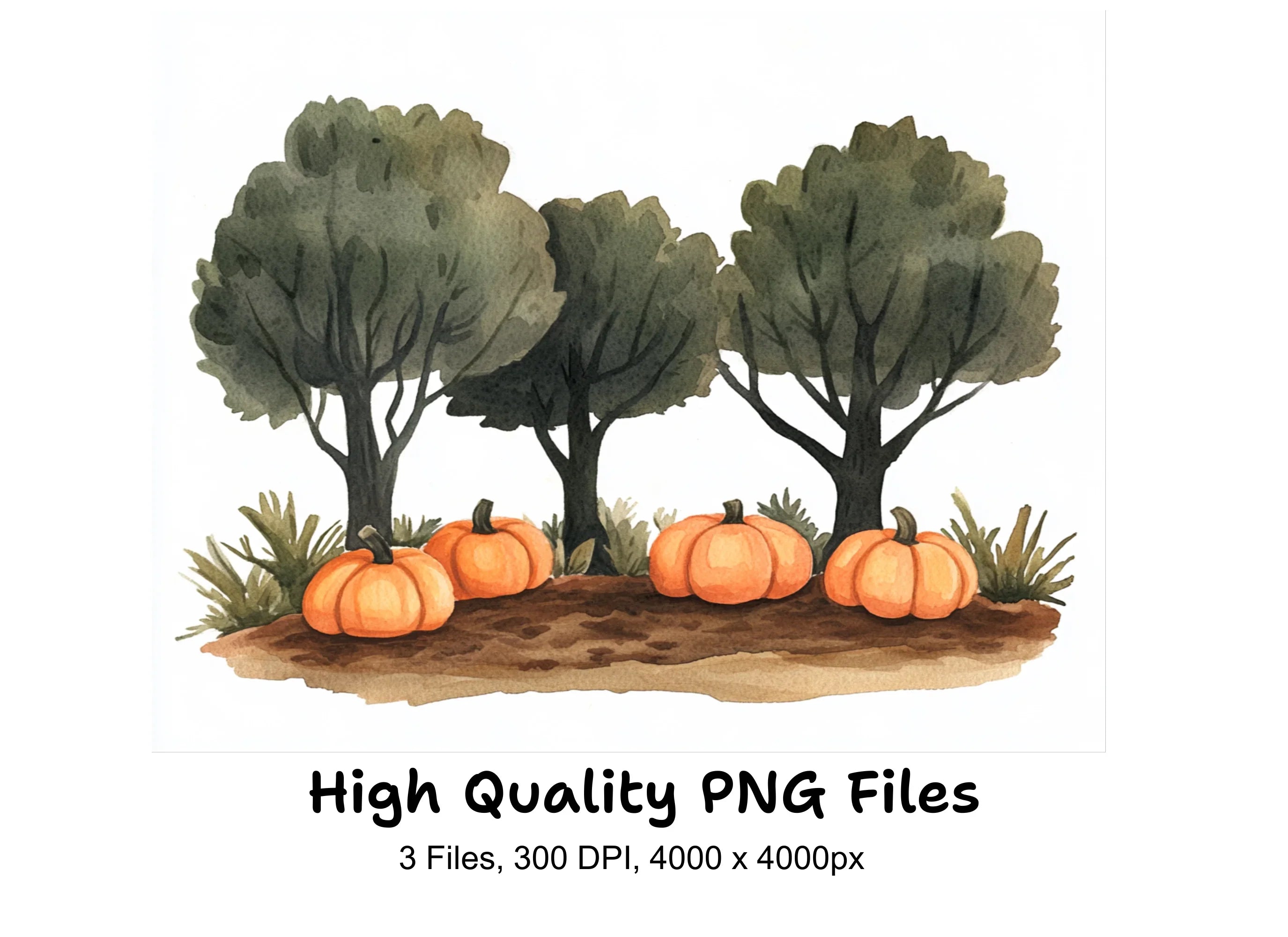 Autumn Pumpkin Patch Clipart Bundle