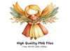 Autumn Angel Clipart Bundle