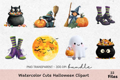 Cute Halloween Clipart Bundle - CraftNest - Digital Crafting and Art