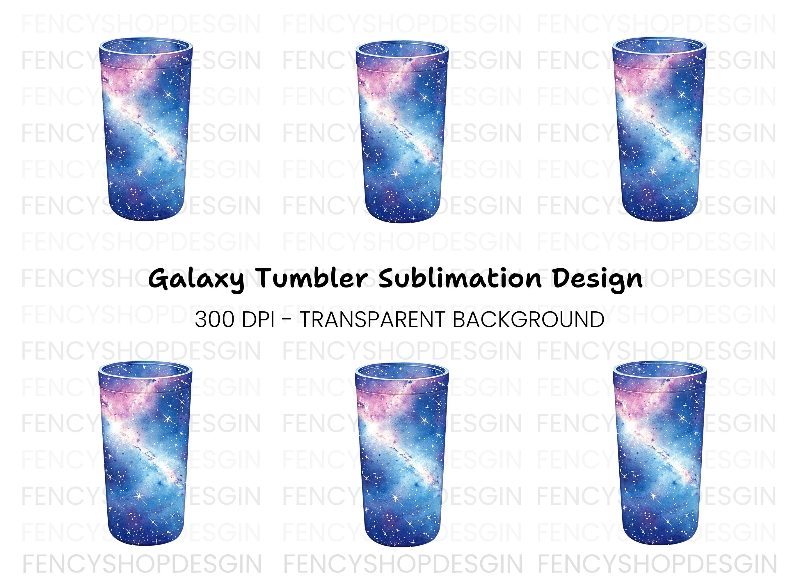 Galaxy Tumbler Clipart Bundle
