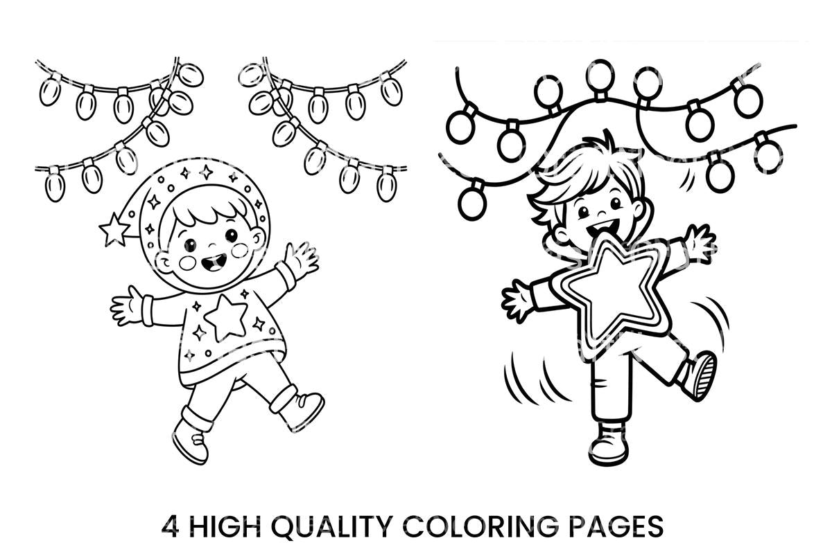 Festive Kids Christmas Coloring Books