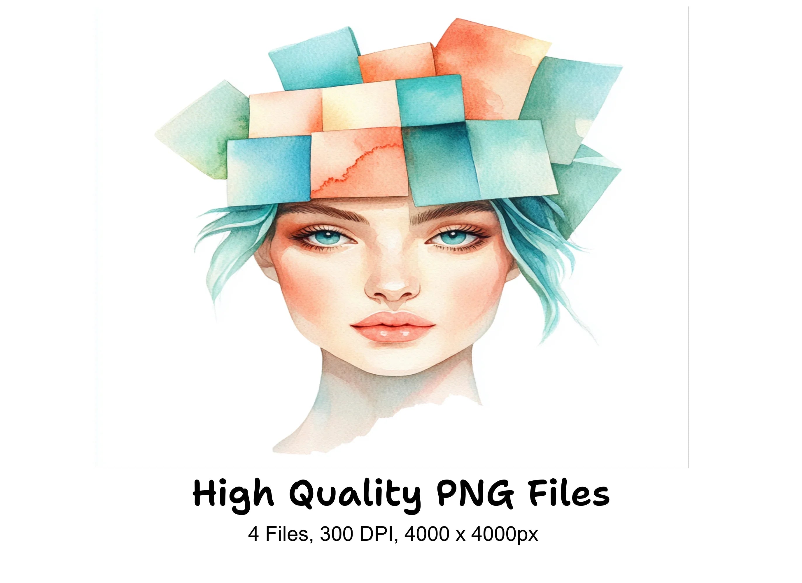 Abstract Geometric Headwear Clipart Bundle