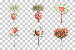 Human Heart Tree Concept Clipart Bundle - CraftNest - Digital Crafting and Art