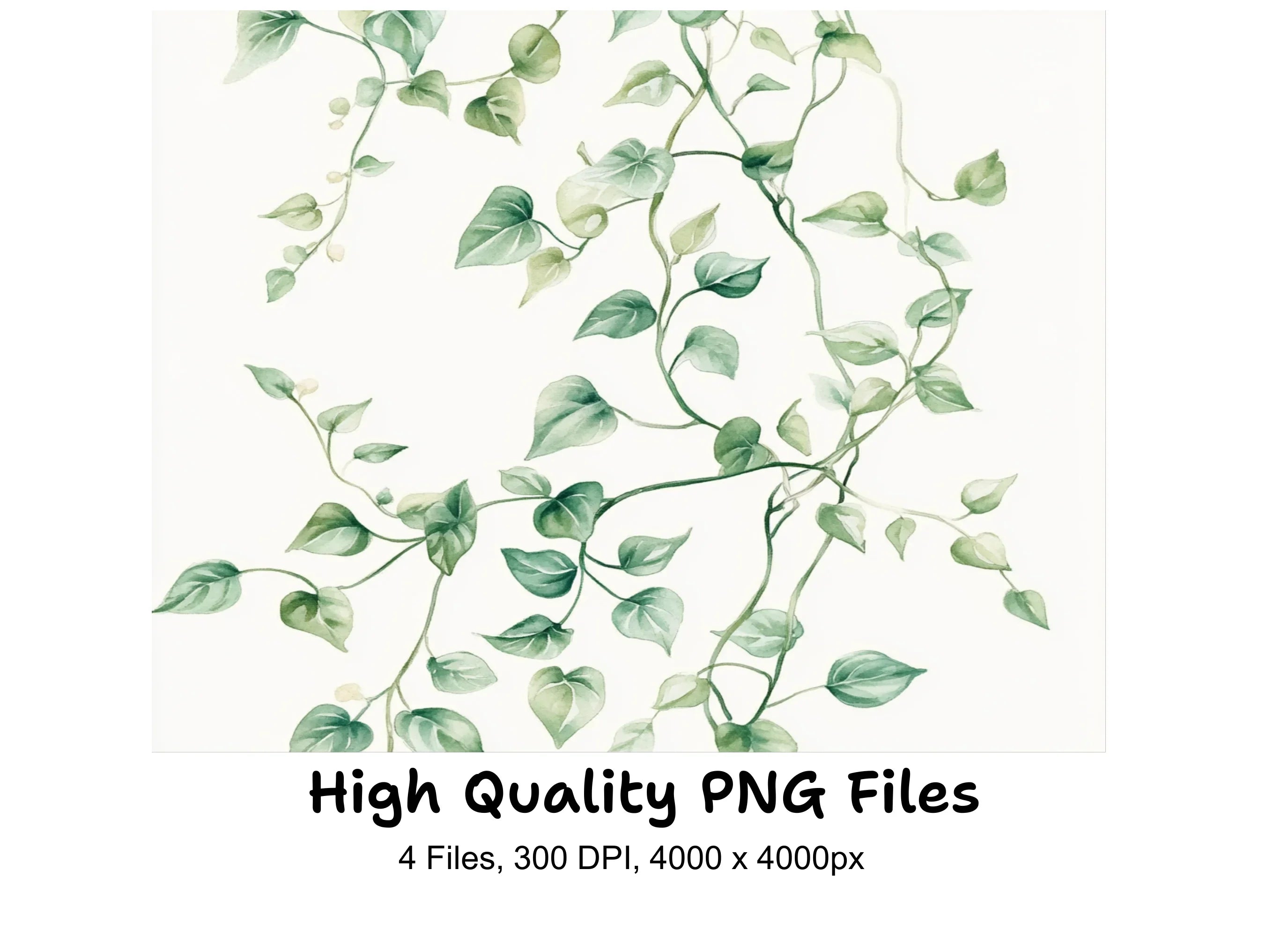 Greenery Vines Clipart Bundle