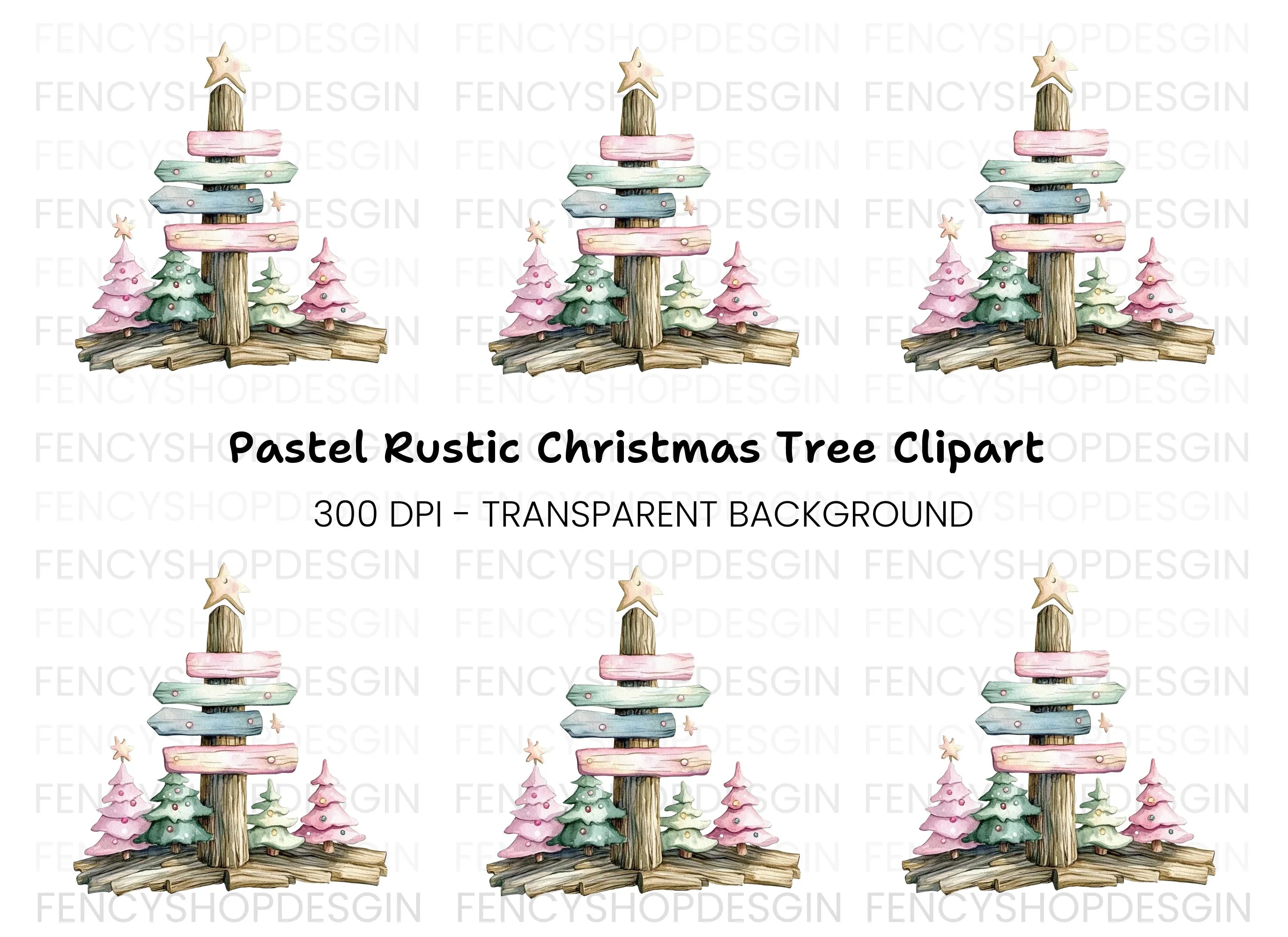 Christmas Tree Clipart Bundle