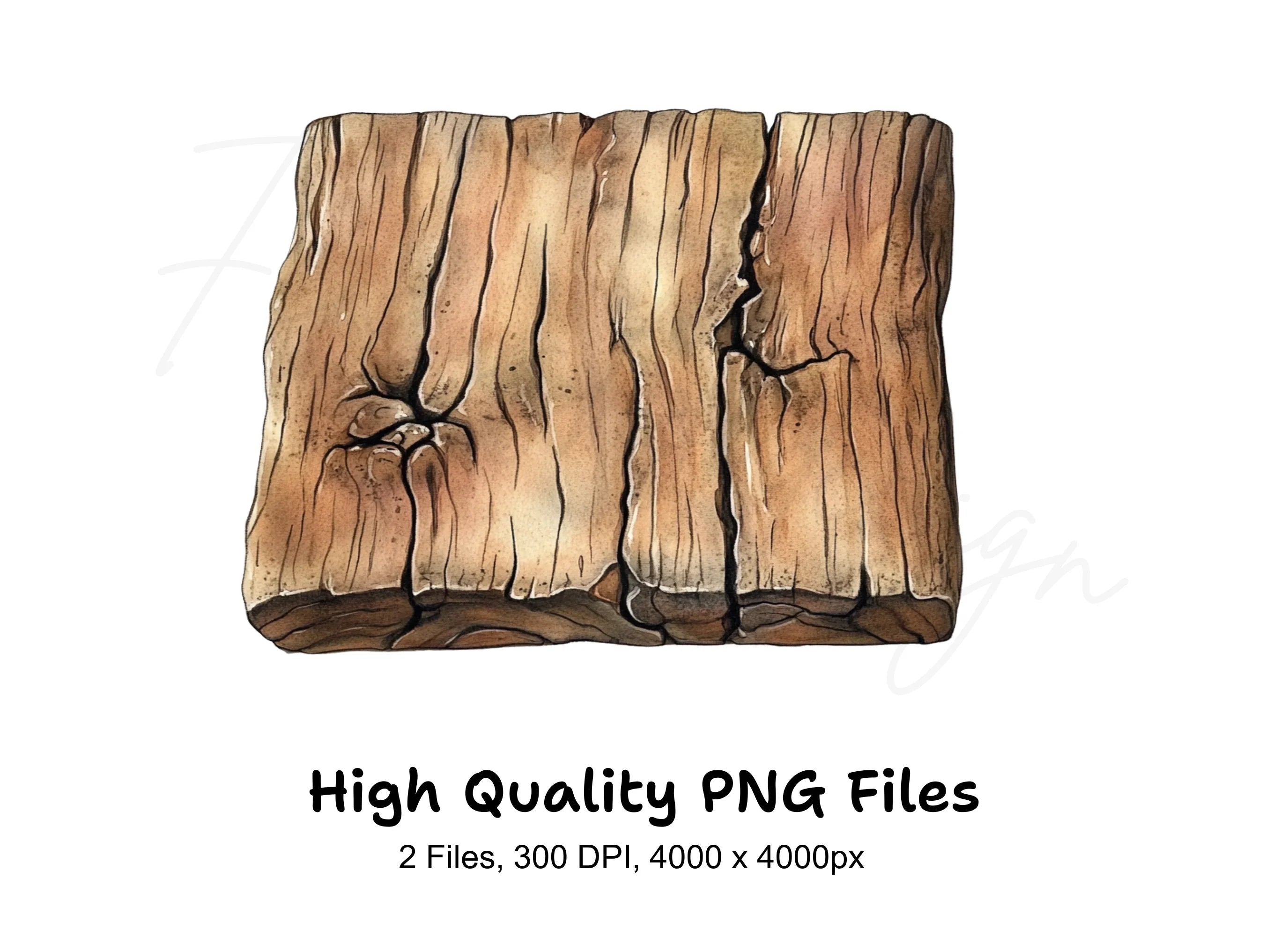 Rustic Wood Plank Clipart Bundle