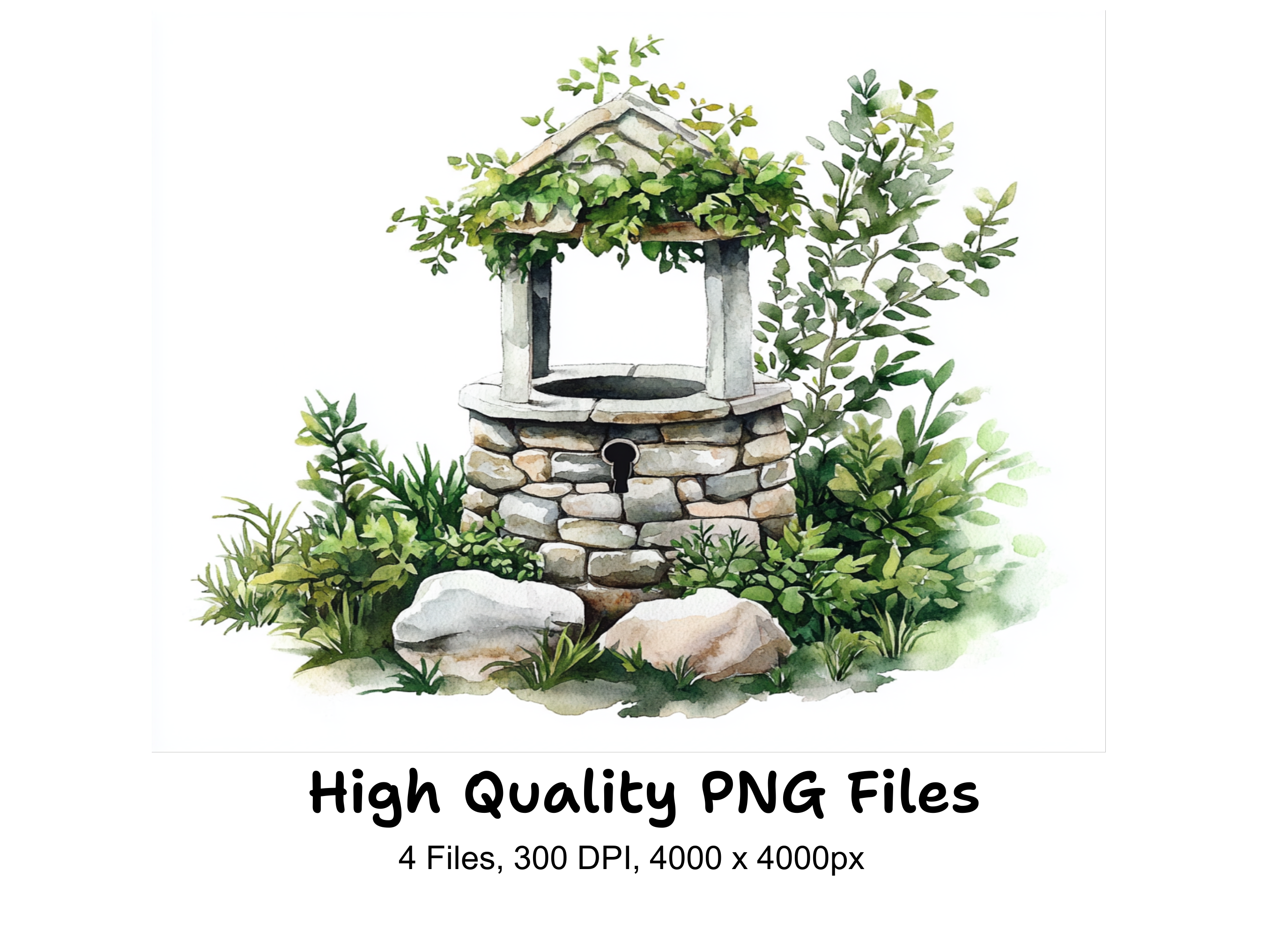 Wishing Wells Clipart Bundle