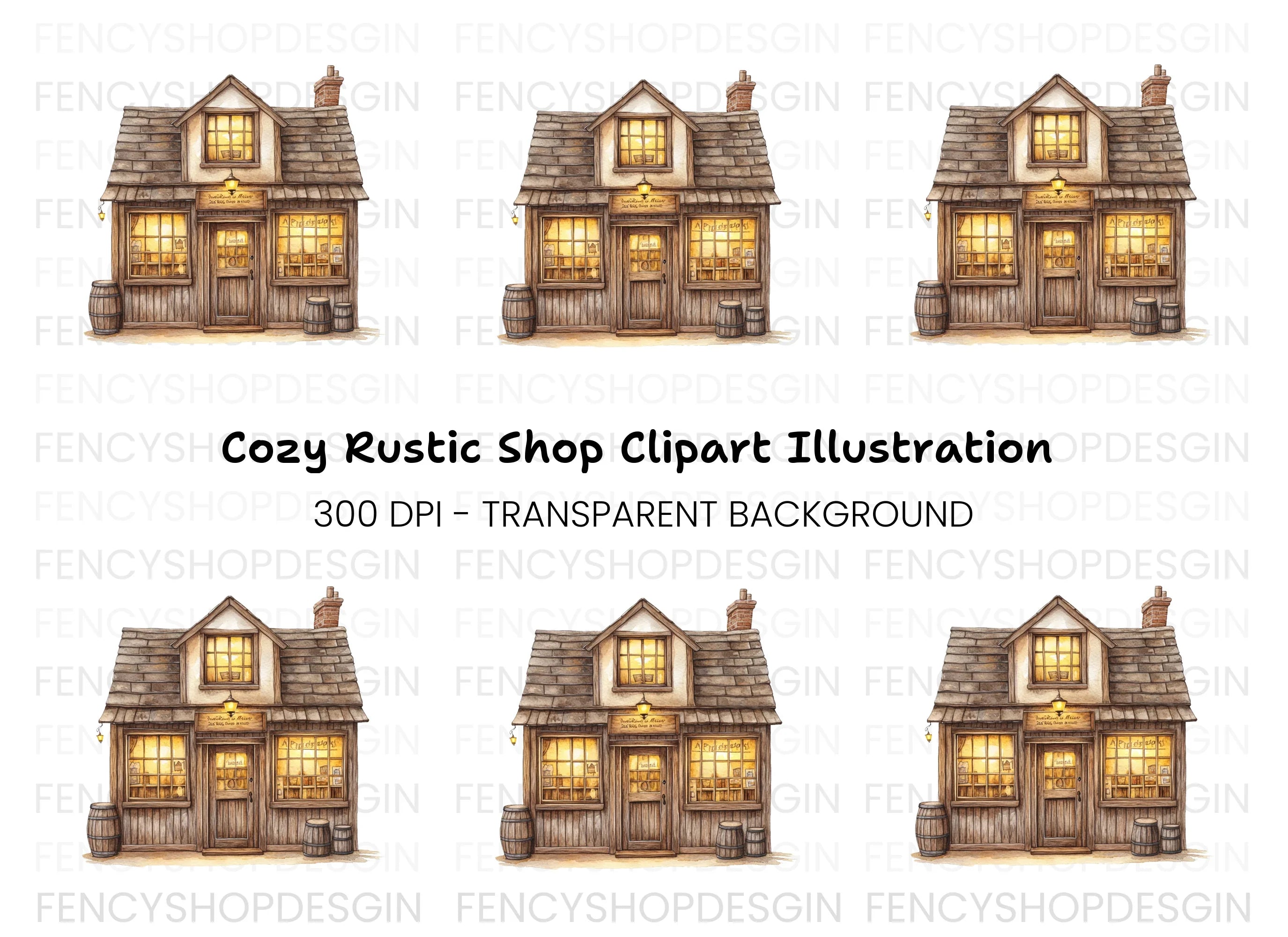 Cozy Cottage Clipart Bundle