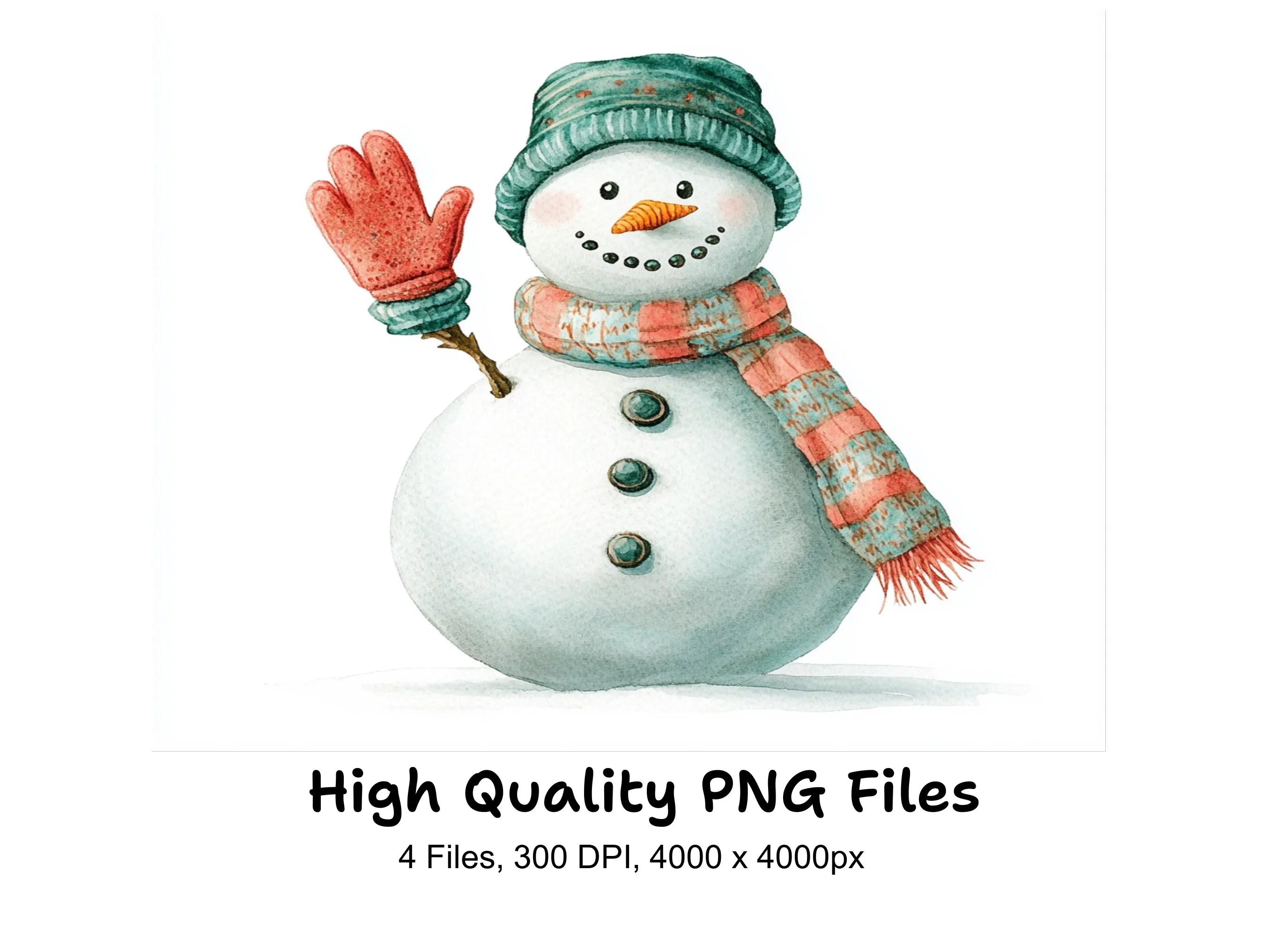 Cute Snowman Clipart Bundle
