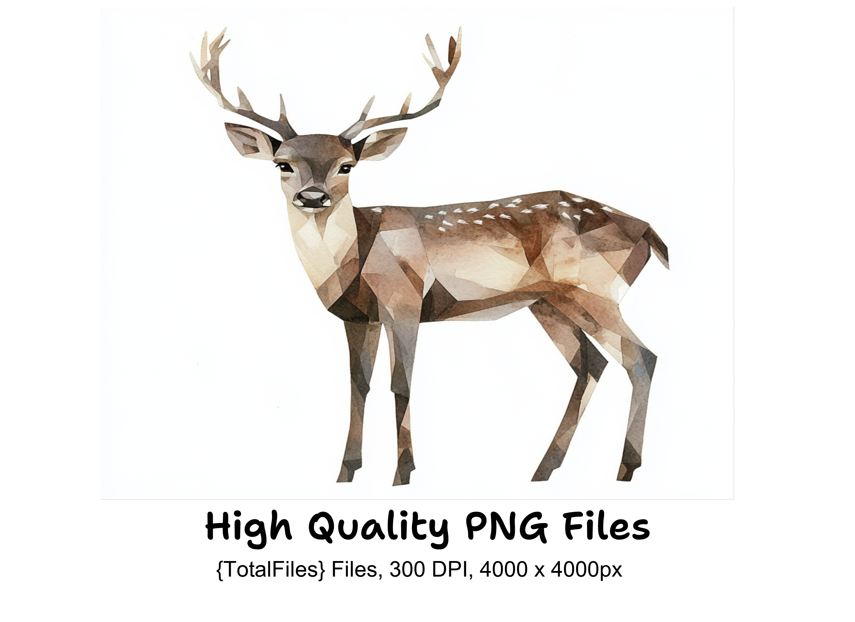 Abstract Deer Clipart Bundle