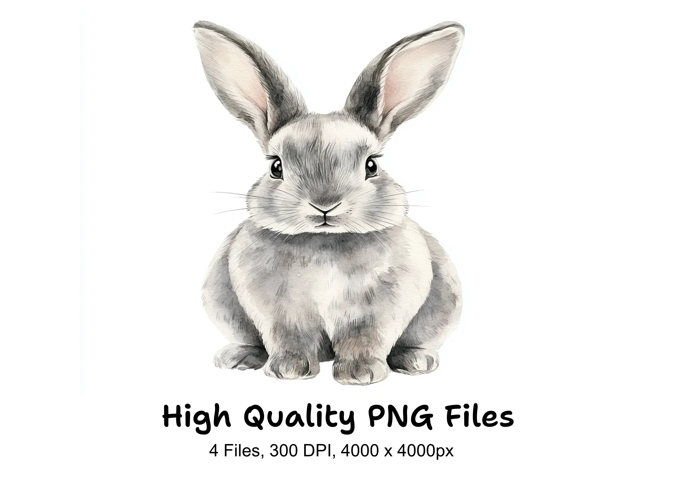 Cute Bunny Rabbit Clipart Bundle