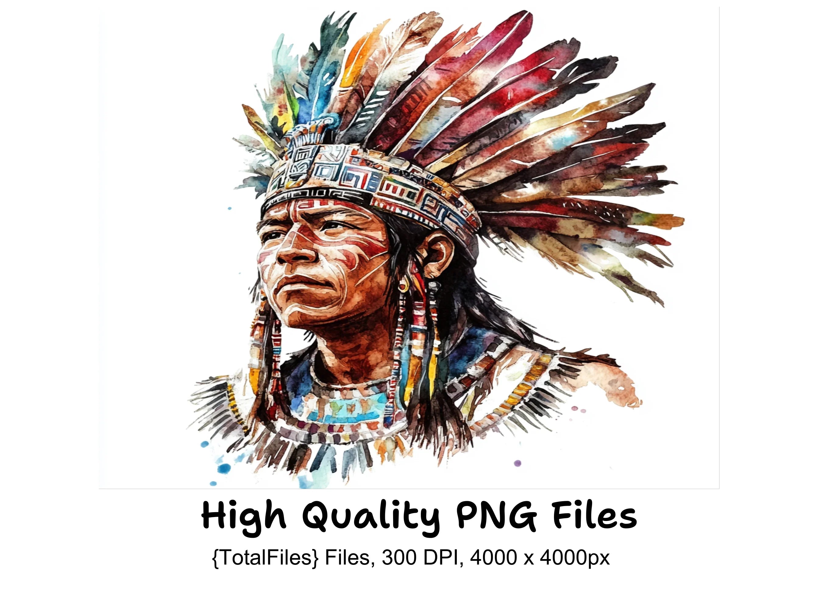 Native American Headdress Clipart Bundle
