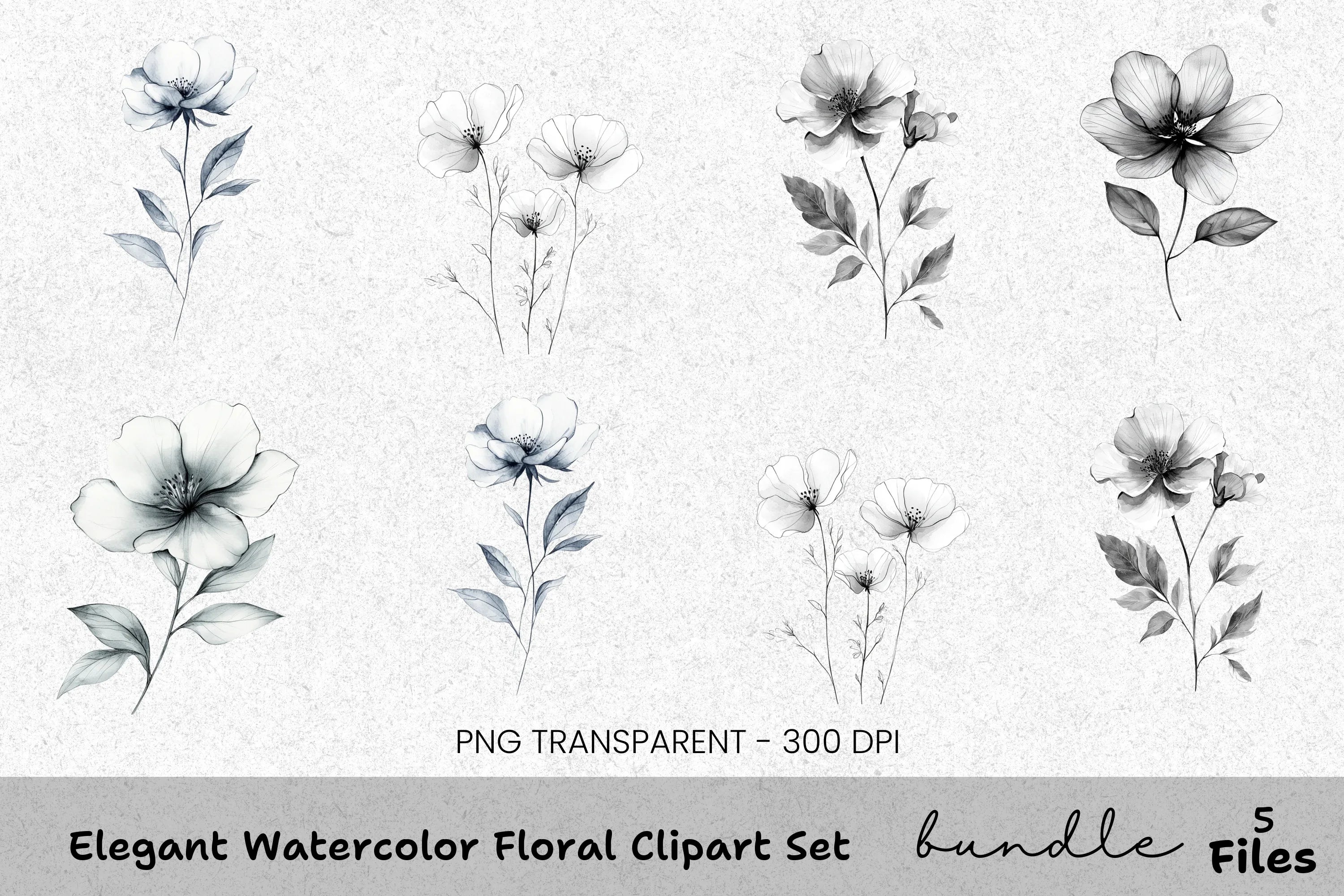 Elegant Floral Clipart Bundle