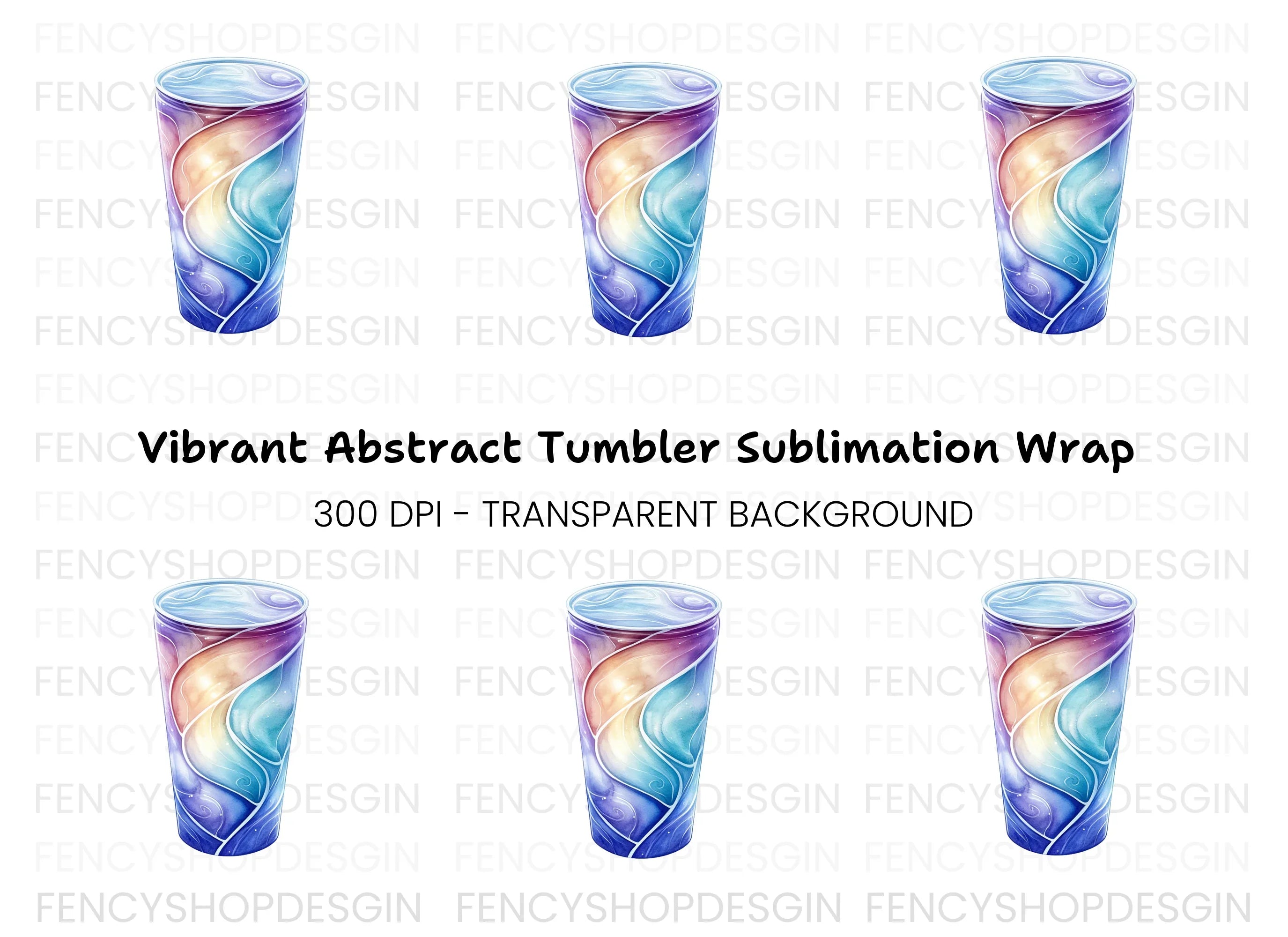 Swirl Glass Clipart Bundle