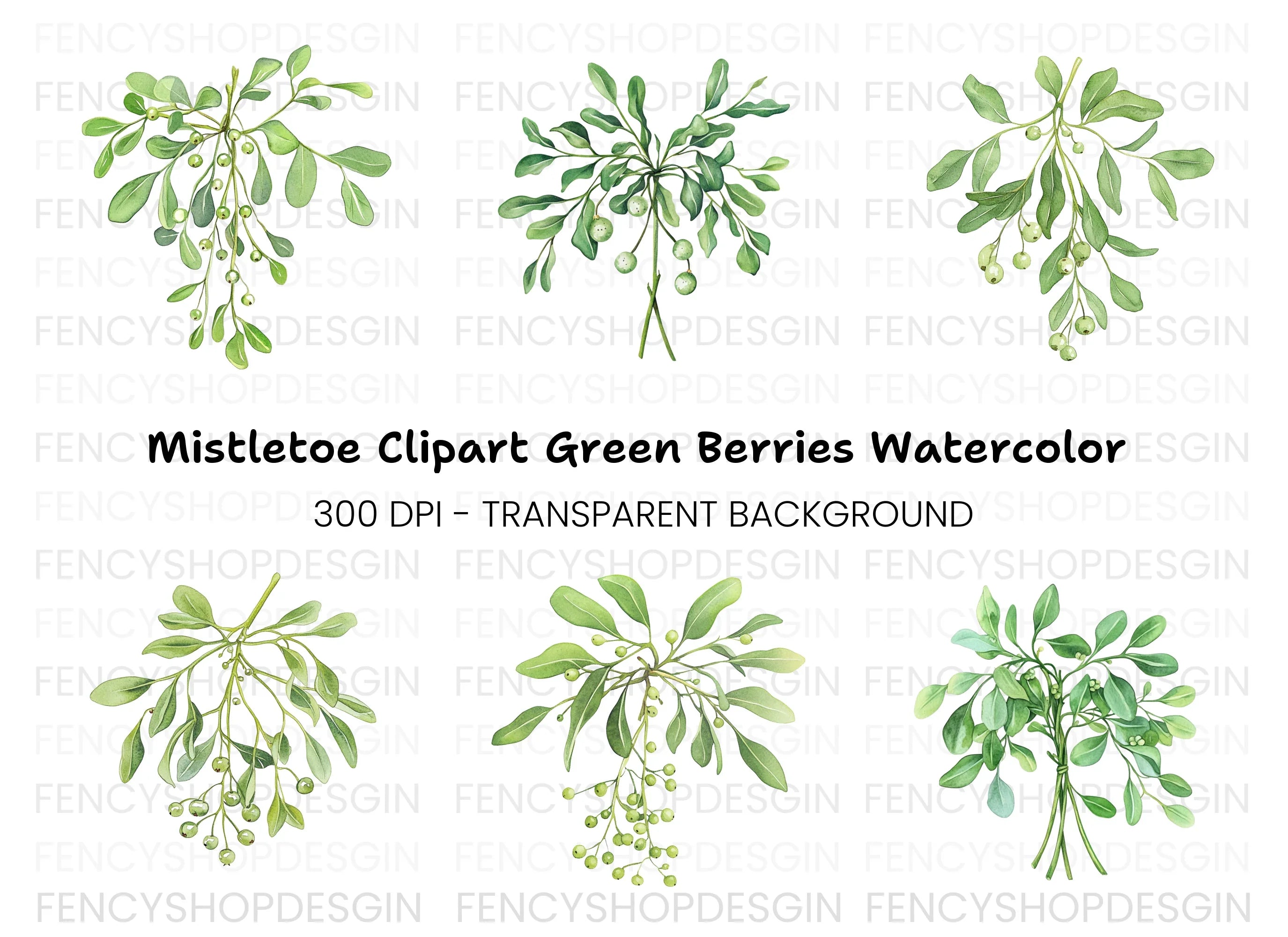 Mistletoe Clipart Bundle