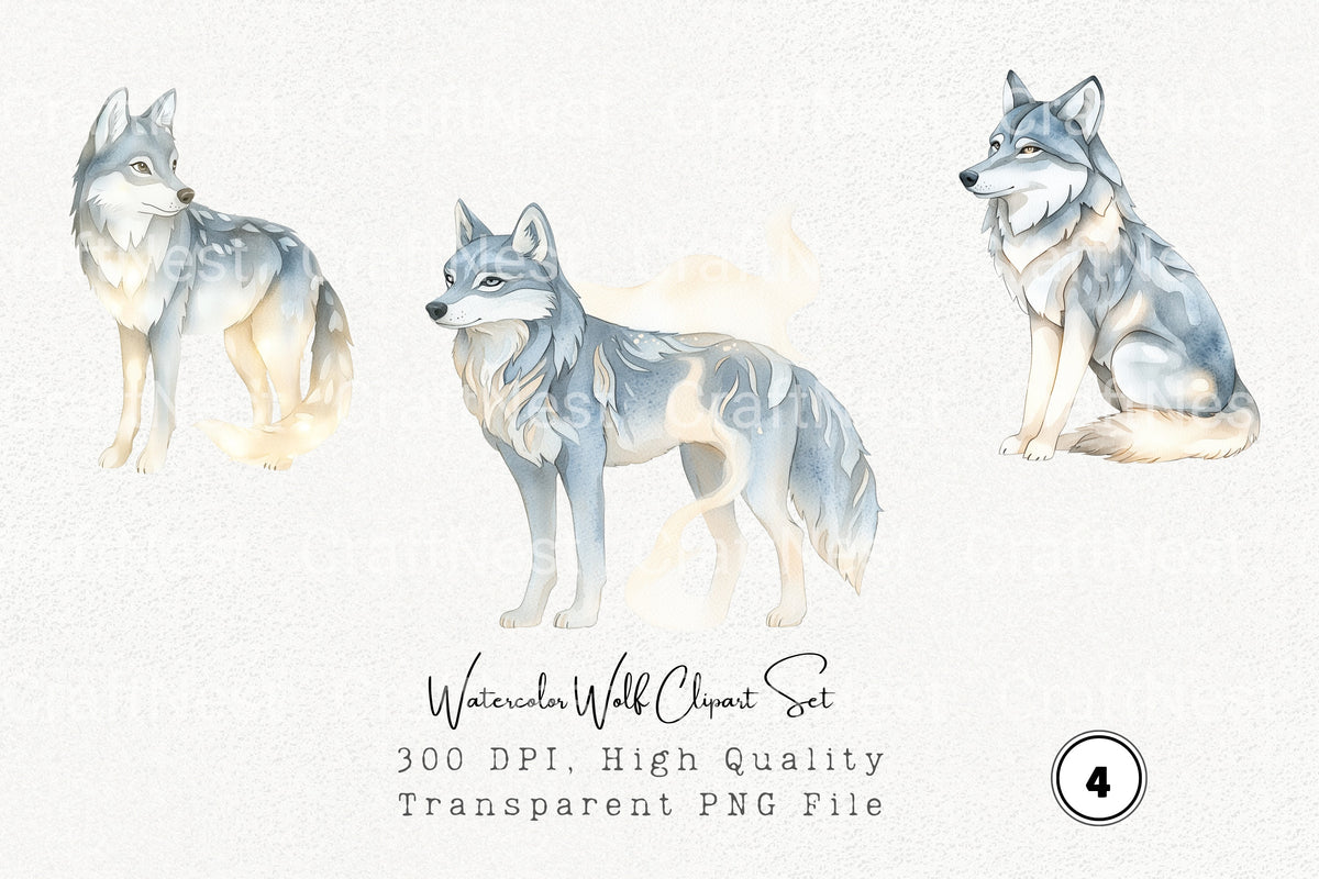 Wolf Clipart Bundle