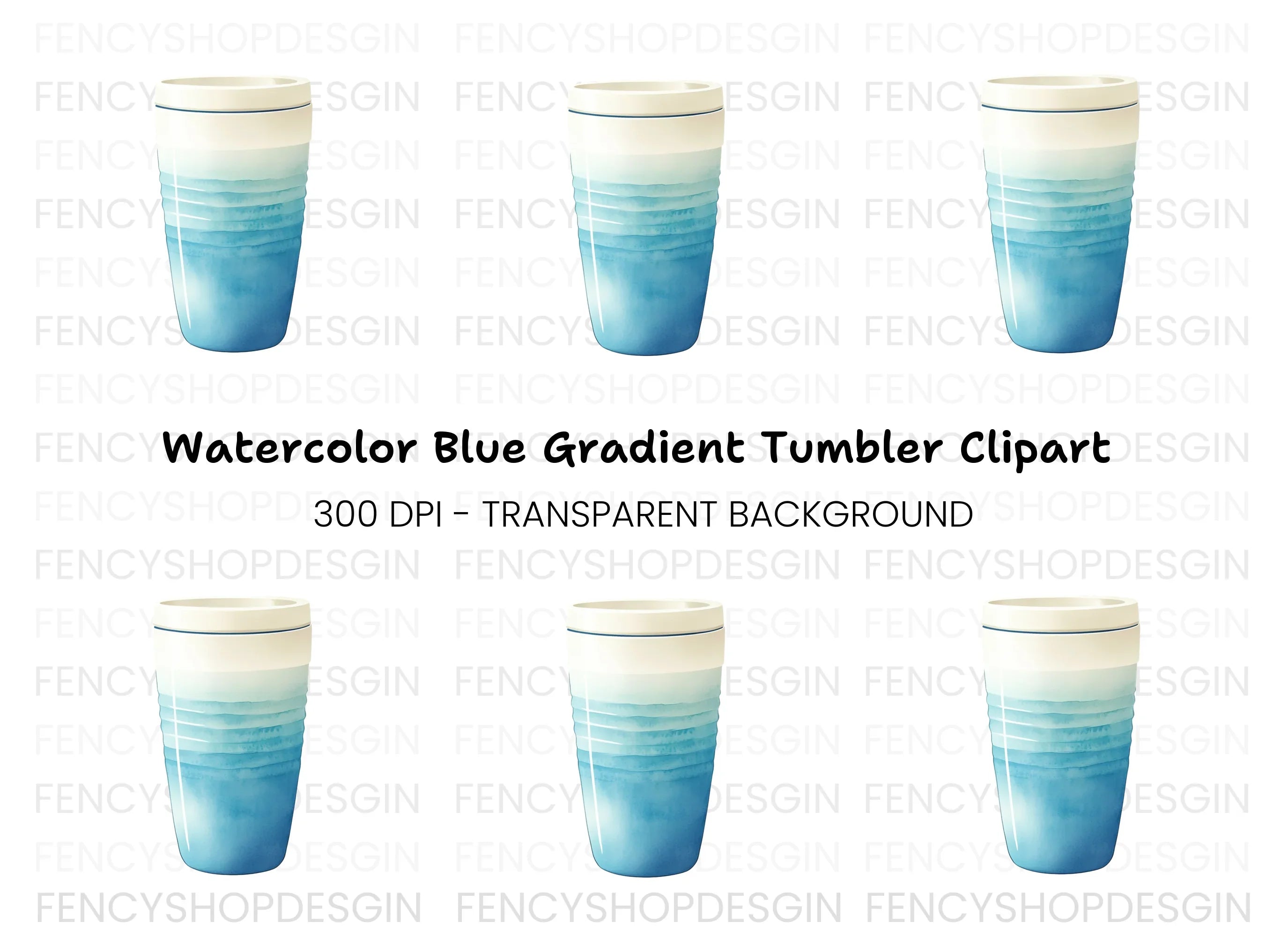 Blue Travel Clipart Bundle