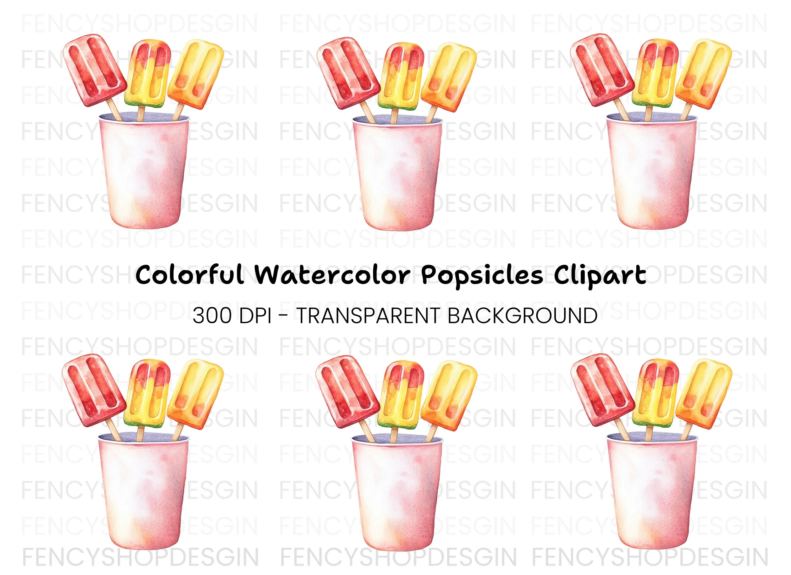 Refreshing Popsicles Clipart Bundle