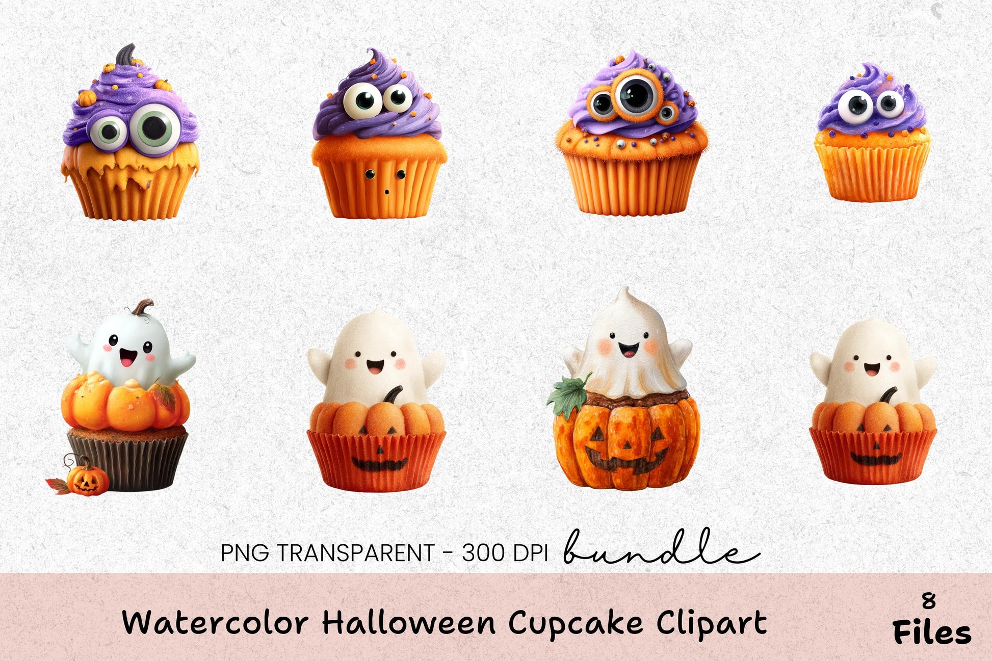 Halloween Cupcake Clipart Bundle - CraftNest - Digital Crafting and Art