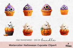 Halloween Cupcake Clipart Bundle - CraftNest - Digital Crafting and Art