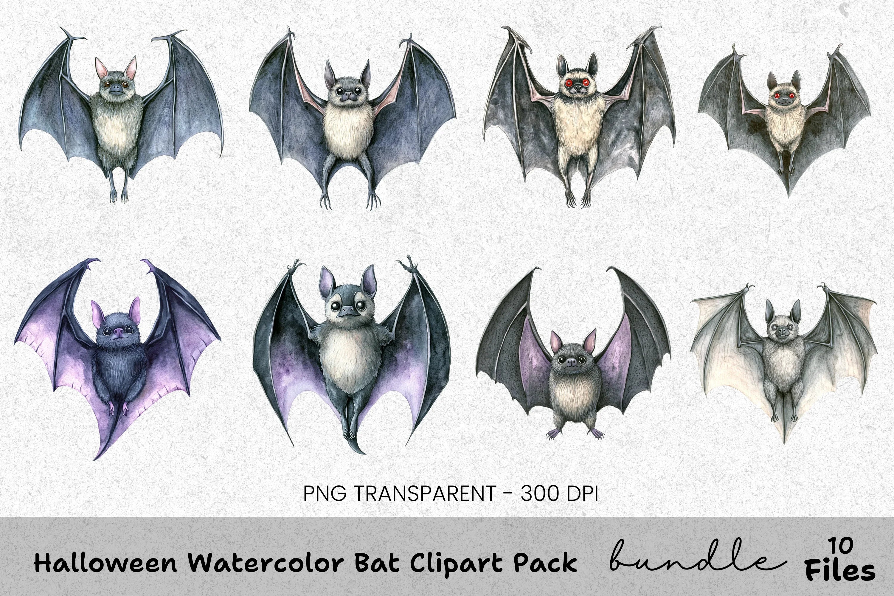 Halloween Bat Clipart Bundle