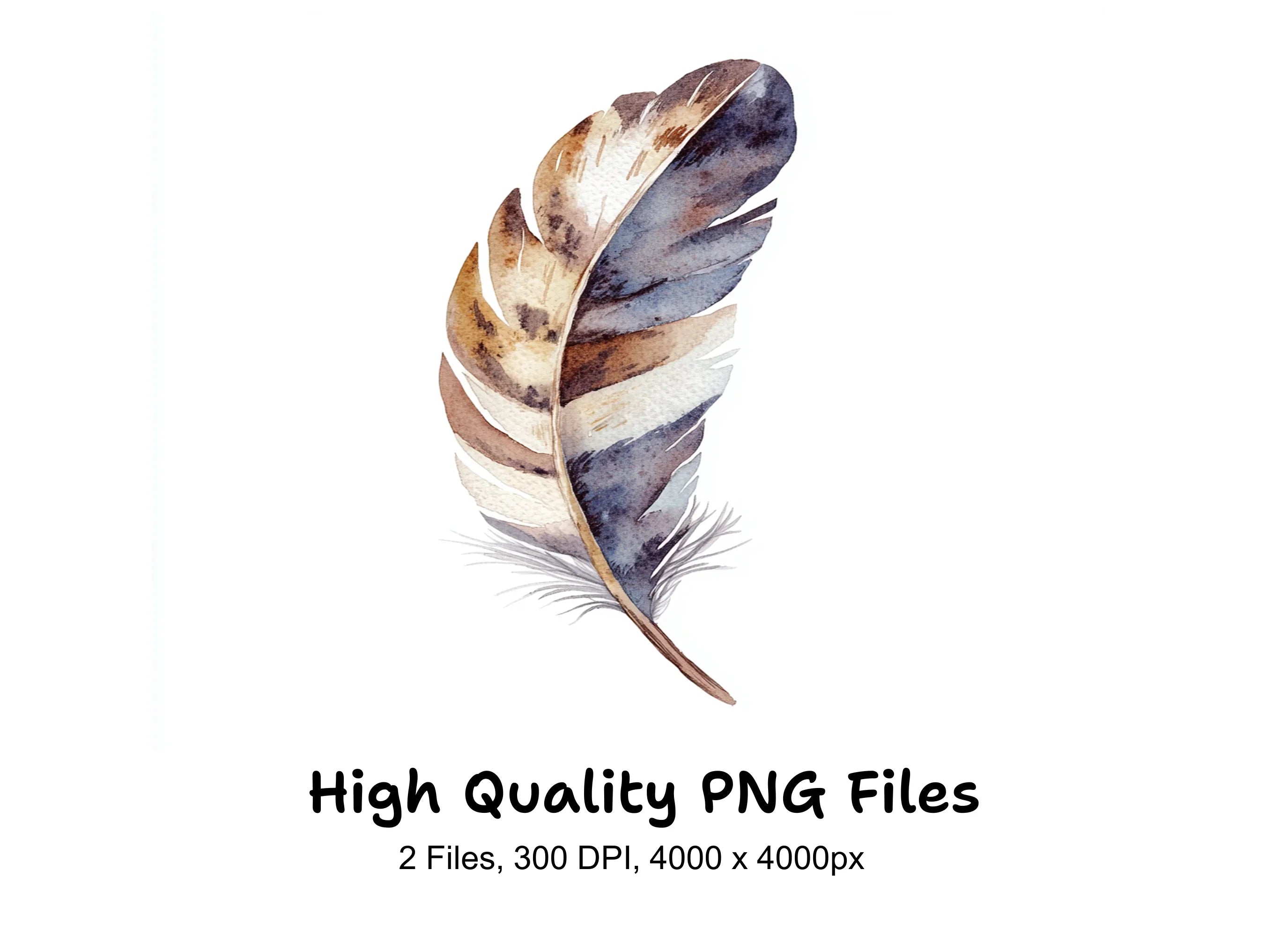 Boho Feather Clipart Bundle