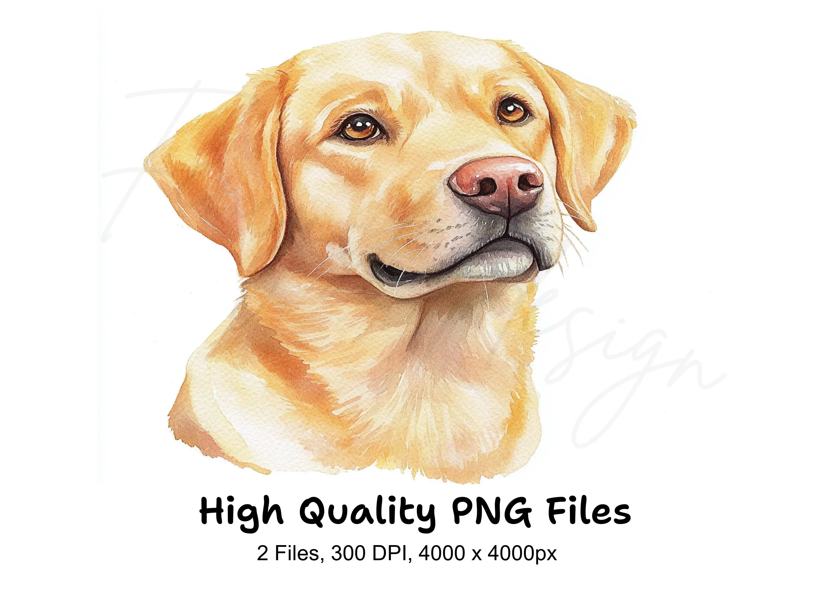 Cute Yellow Labrador Retriever Clipart Bundle