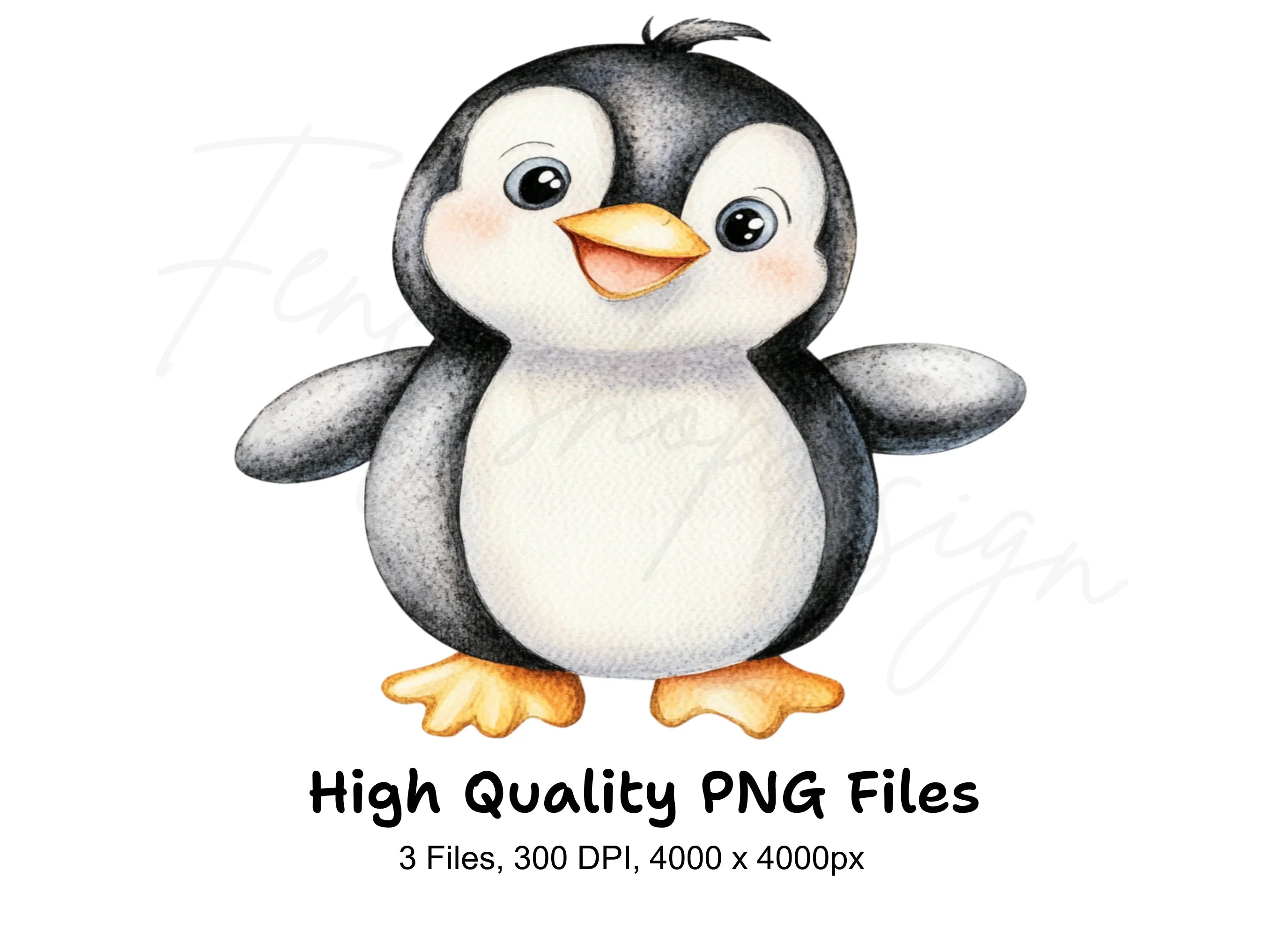 Charming Penguin Clipart Bundle
