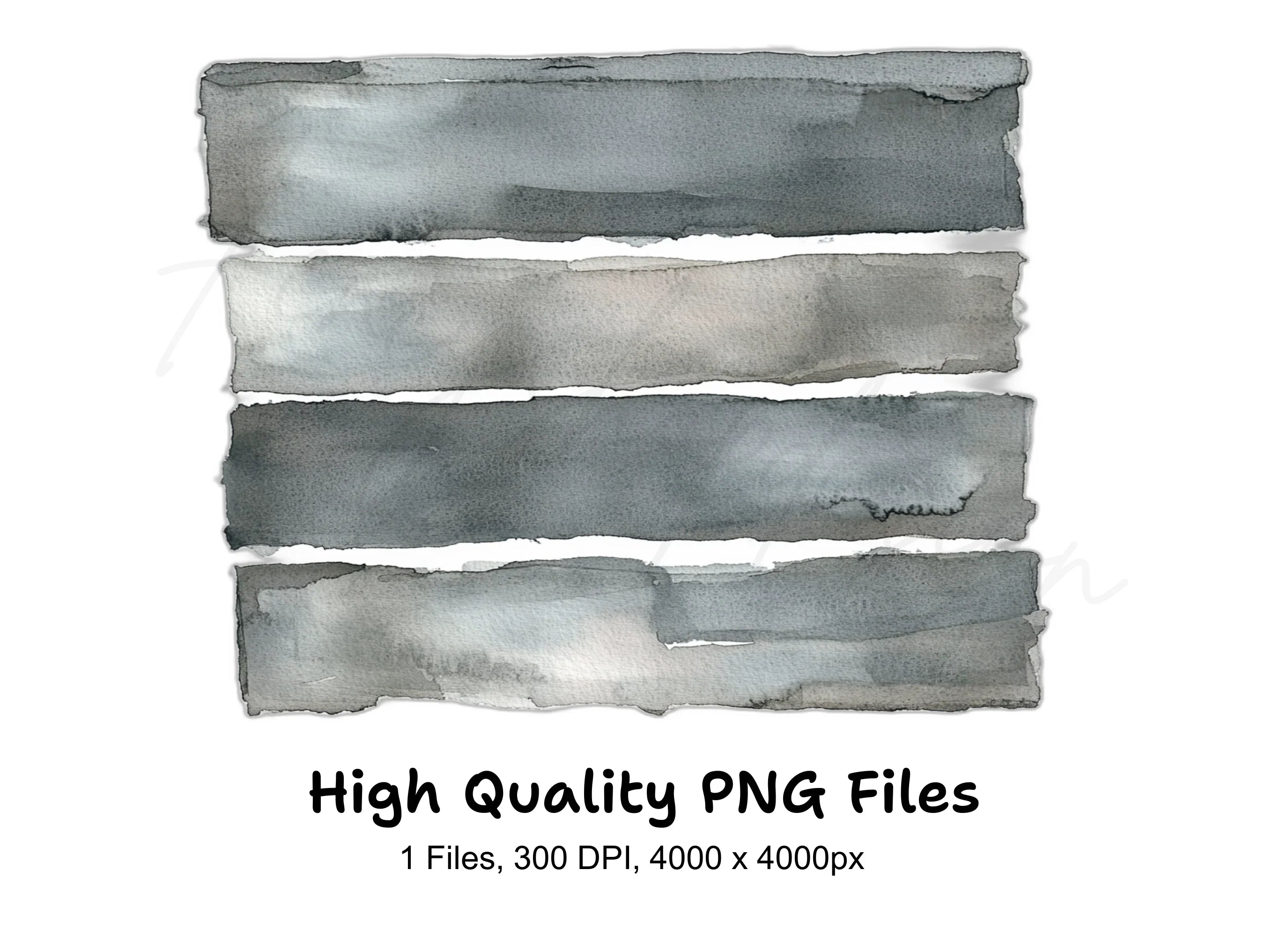 Grey Horizontal Bars Clipart Bundle