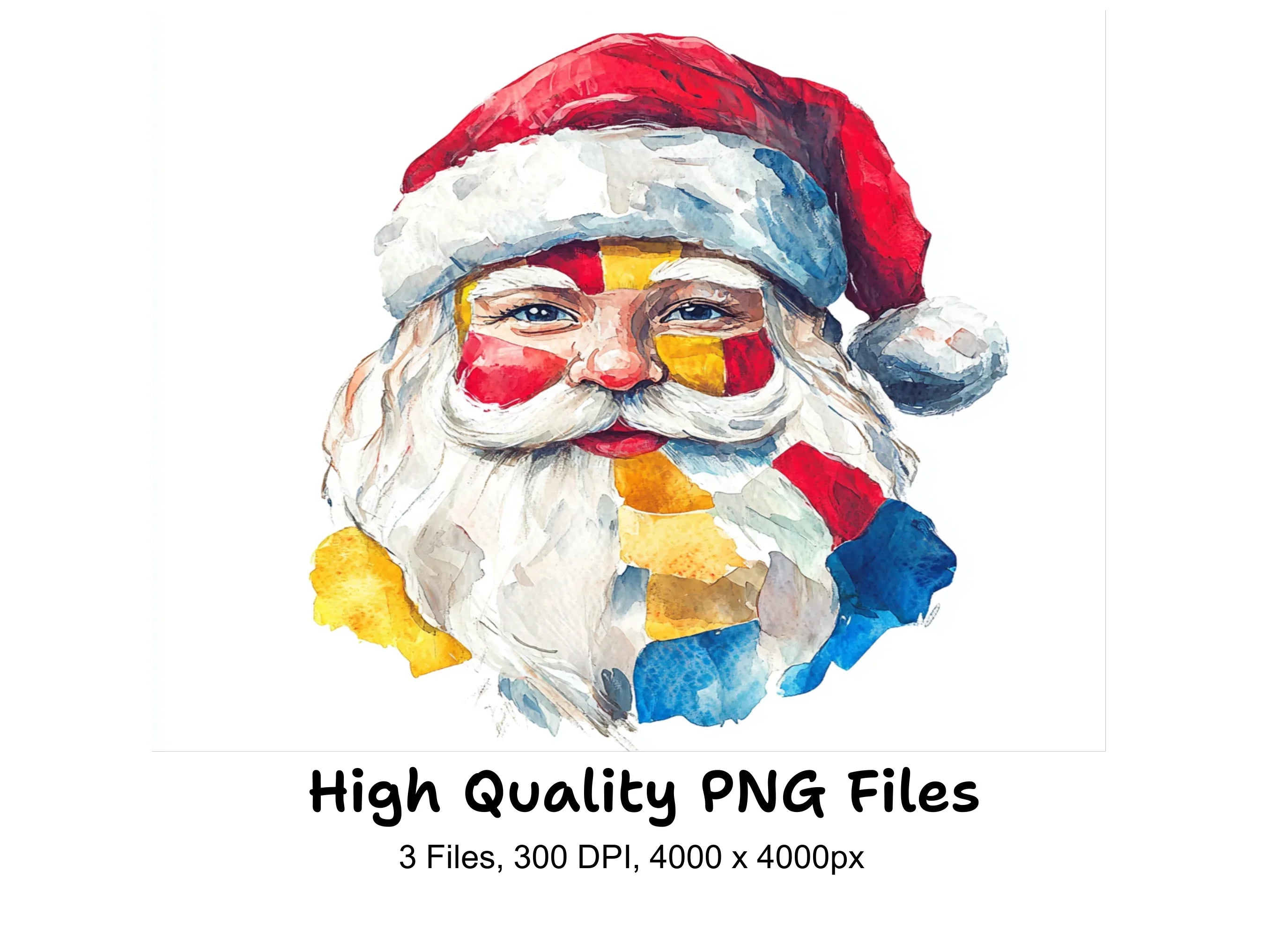 Abstract Santa Clipart Bundle