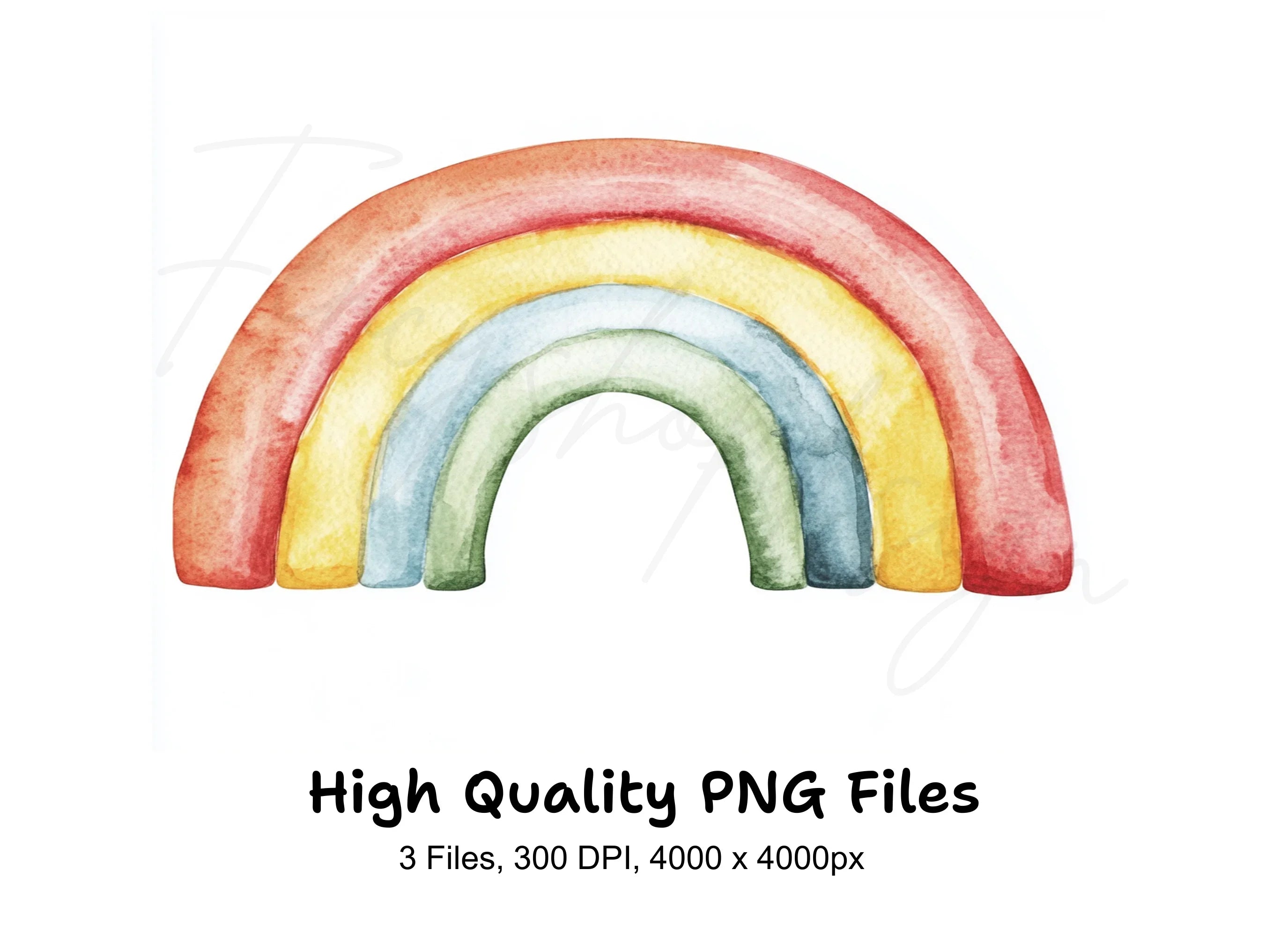 Boho Rainbow Clipart Bundle