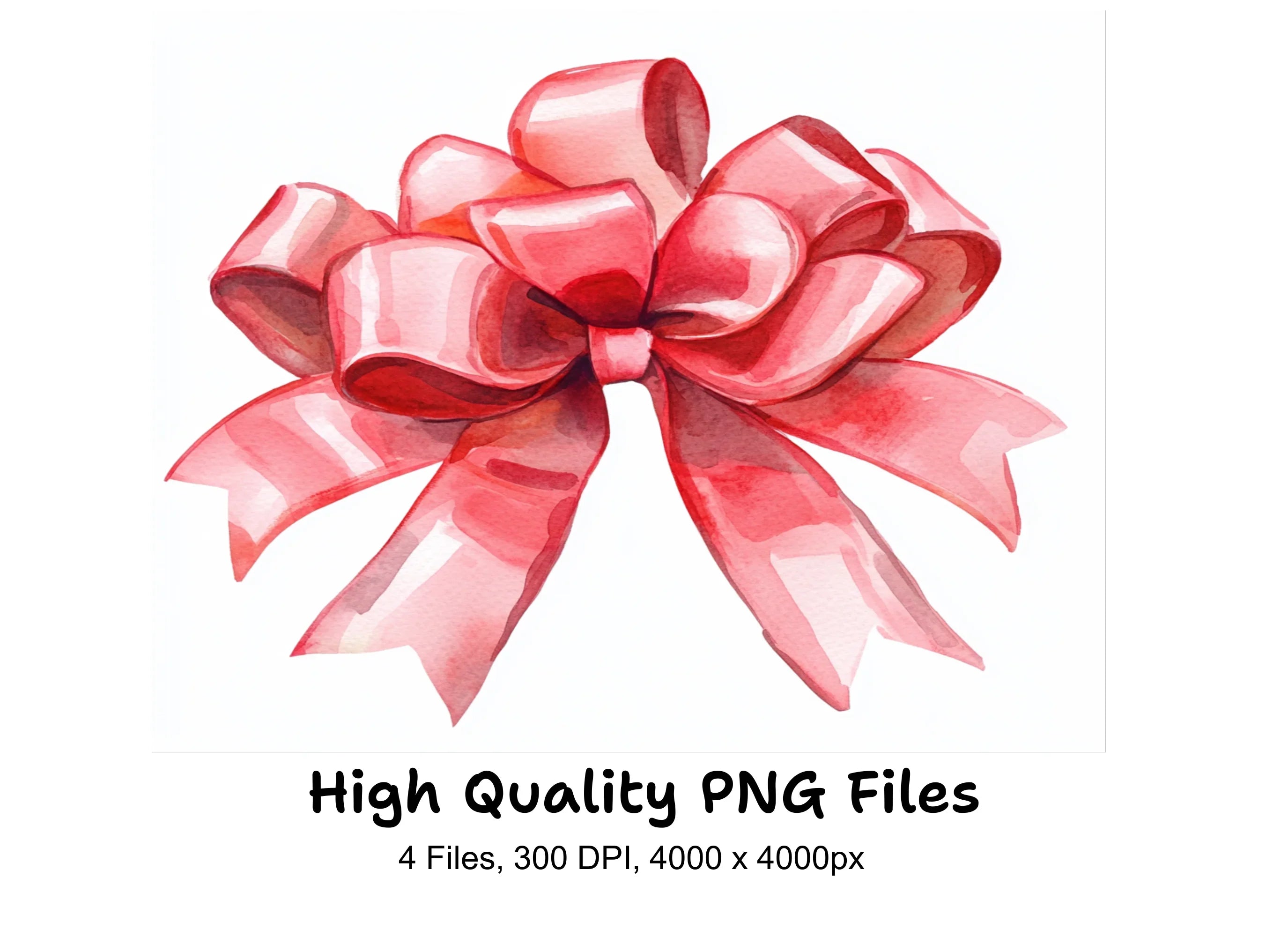Elegant Red Bows Clipart Bundle