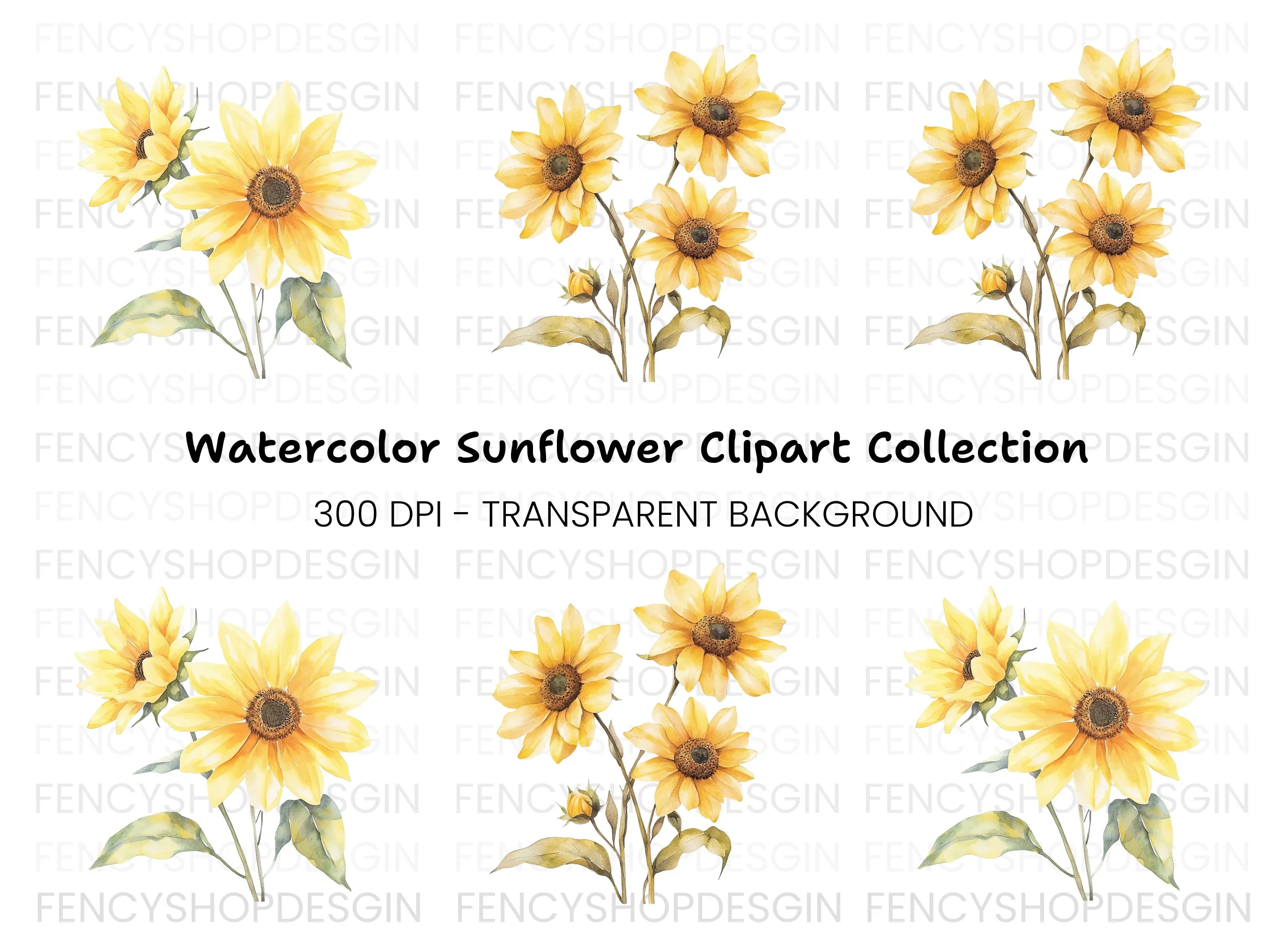 Sunflower Clipart Bundle